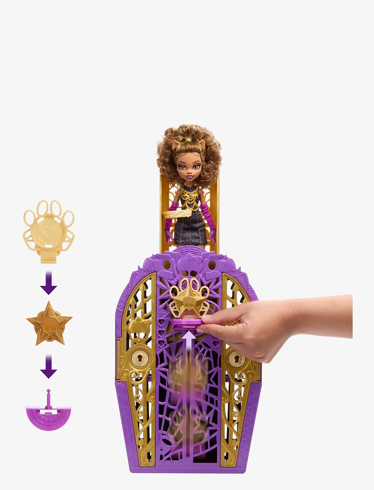 Monster High - Skulltimate Secrets Hauntlywood Mysteries Doll, Clawdeen Wolf with 19+ Surprises - dockor - multi color - 4