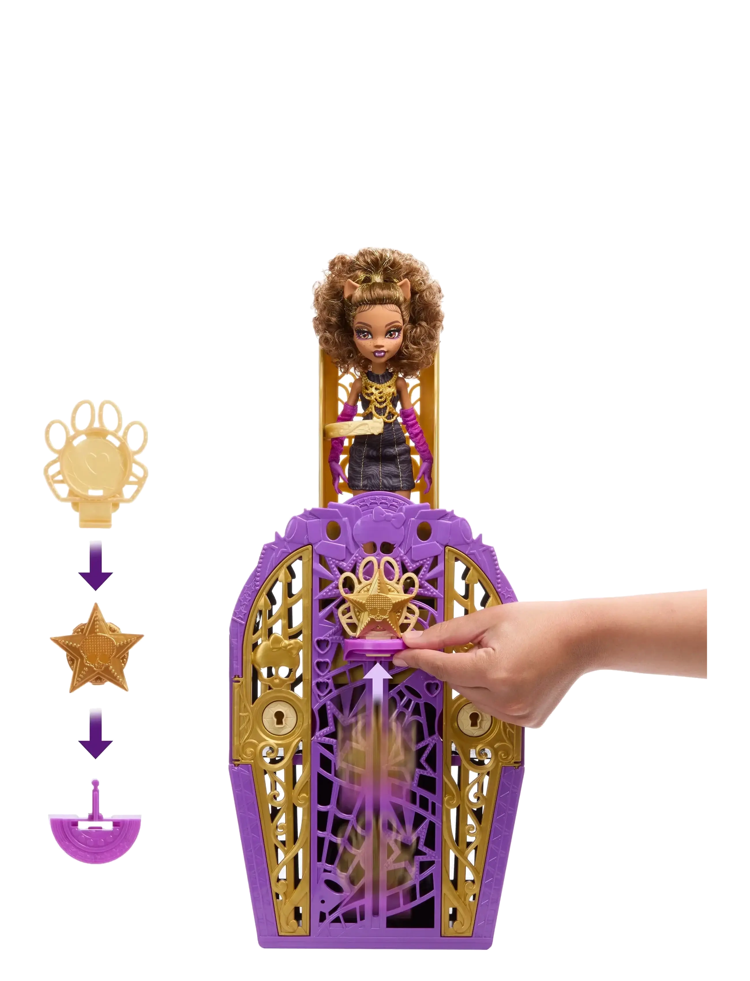 Monster High - Skulltimate Secrets Hauntlywood Mysteries Doll, Clawdeen Wolf with 19+ Surprises - dukker - multi color - 4