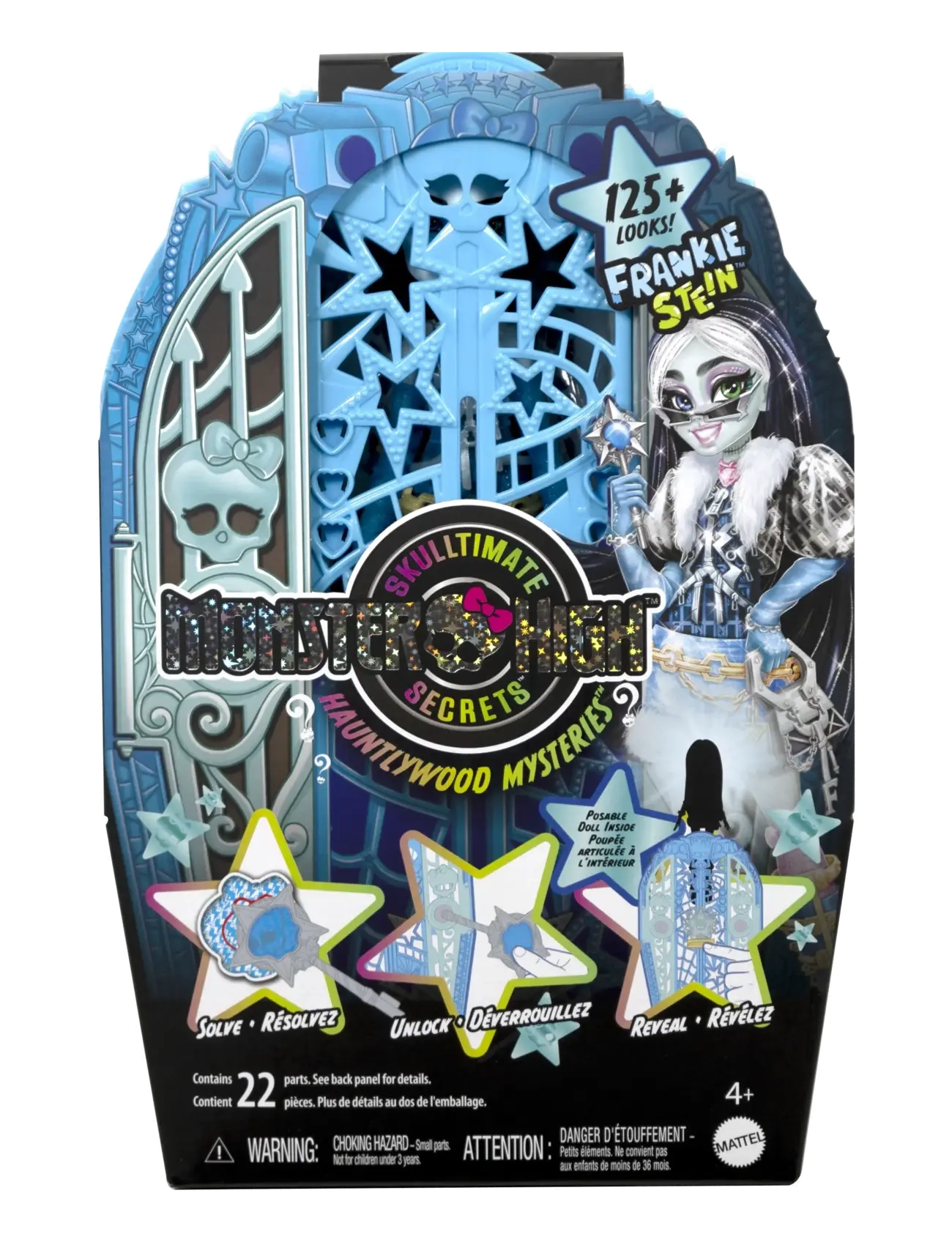Monster High - Skulltimate Secrets Hauntlywood Mysteries Doll, Frankie Stein with 19+ Surprises - poupées - multi color - 5