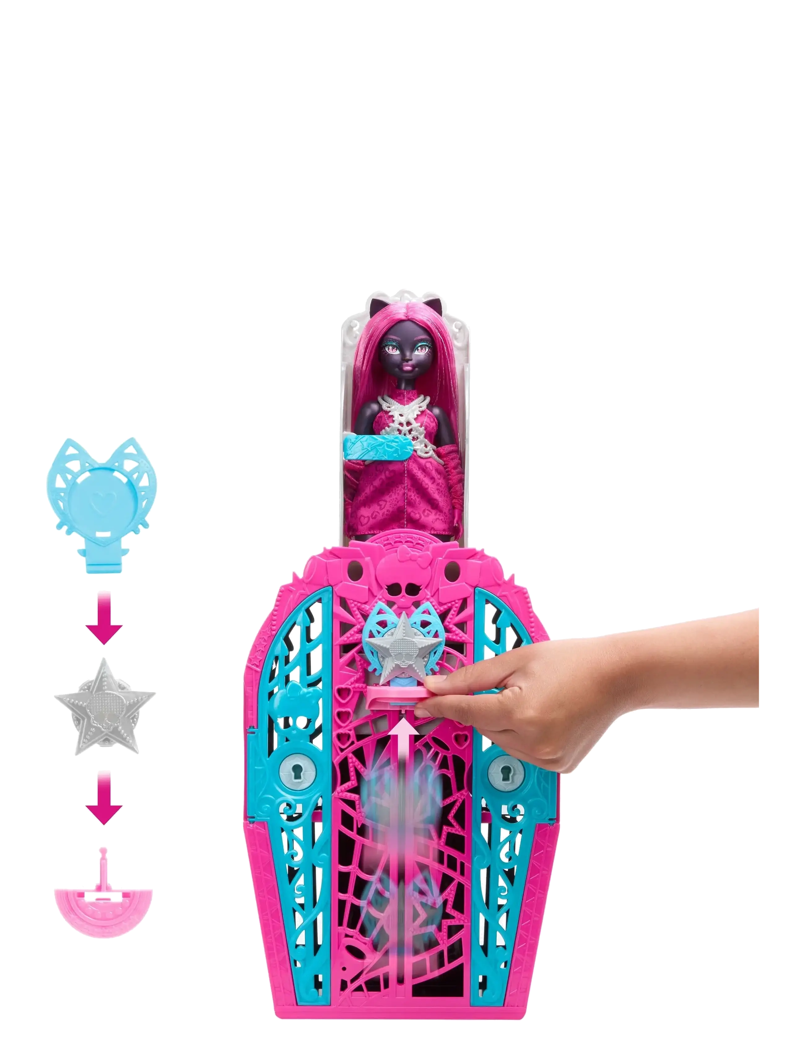 Monster High - Skulltimate Secrets Hauntlywood Mysteries Doll, Catty Noir with 19+ Surprises - poupées - multi color - 2