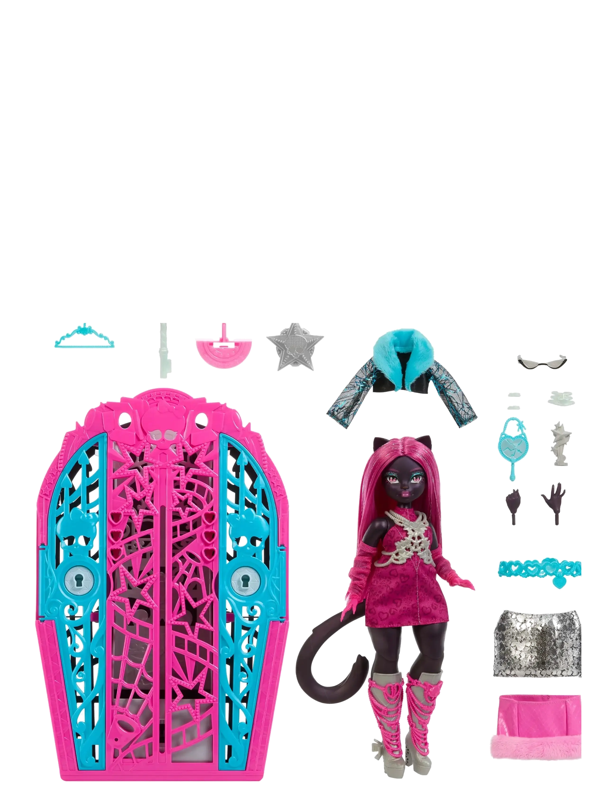 Monster High - Skulltimate Secrets Hauntlywood Mysteries Doll, Catty Noir with 19+ Surprises - poupées - multi color - 4