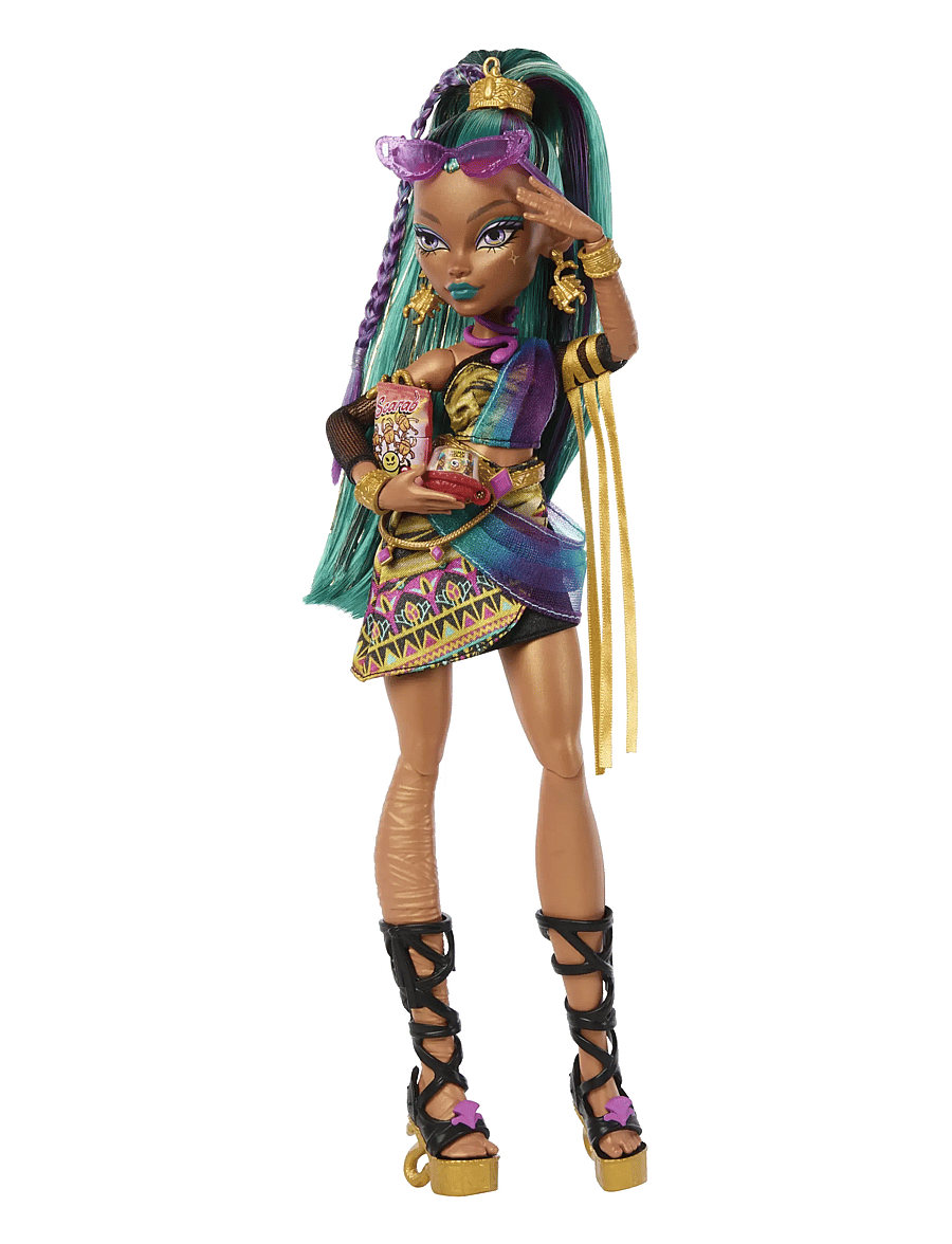 Monster High - Nefera De Nile Doll with Pet Scarab Lavish and 7 Accessories like Purse and Snacks - puppen - multi color - 2