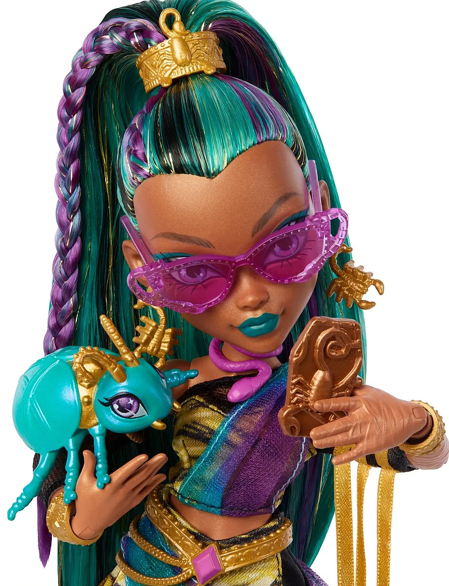 Monster High - Nefera De Nile Doll with Pet Scarab Lavish and 7 Accessories like Purse and Snacks - puppen - multi color - 5