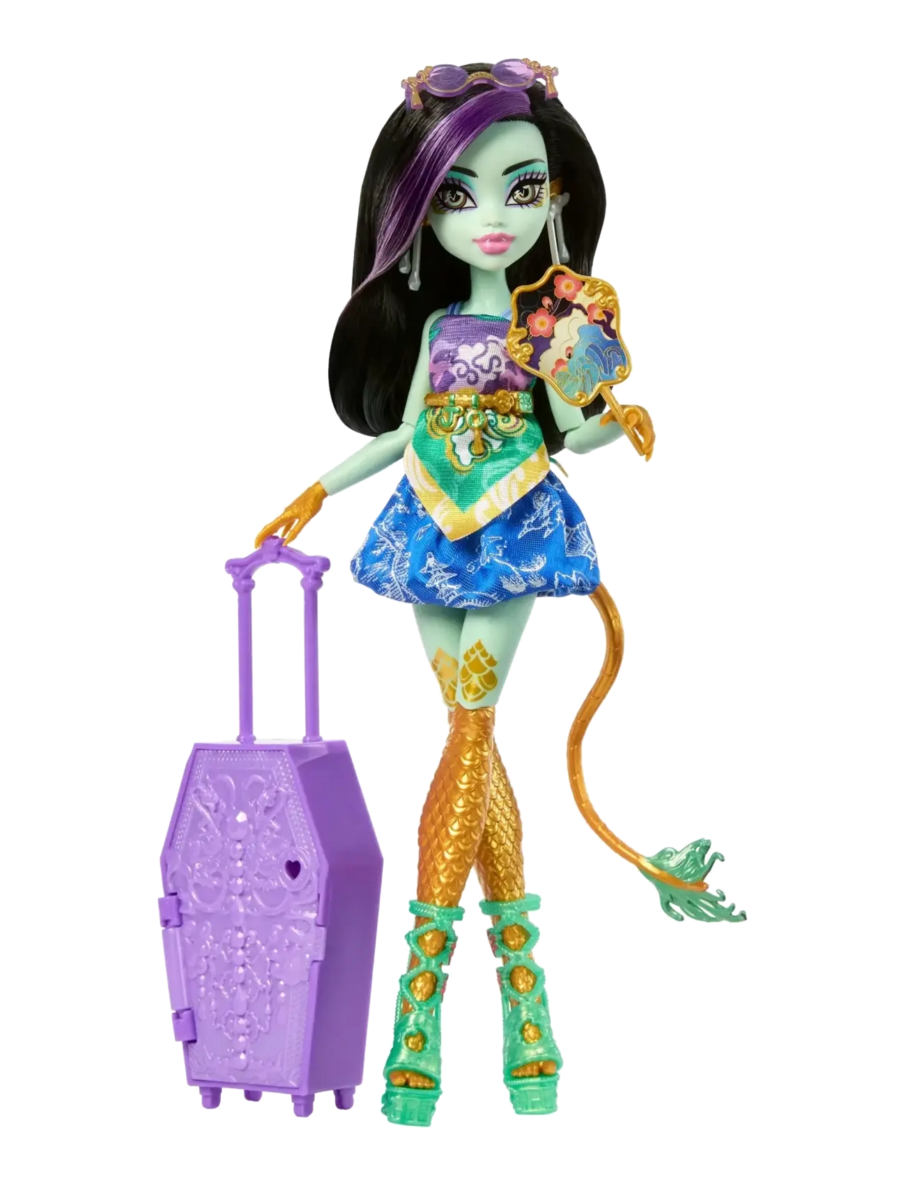 Monster High - Skulltimate Secrets Gore-geous Oasis Playset, Jinafire Long Doll and Accessories - dukker - multicolor - 2