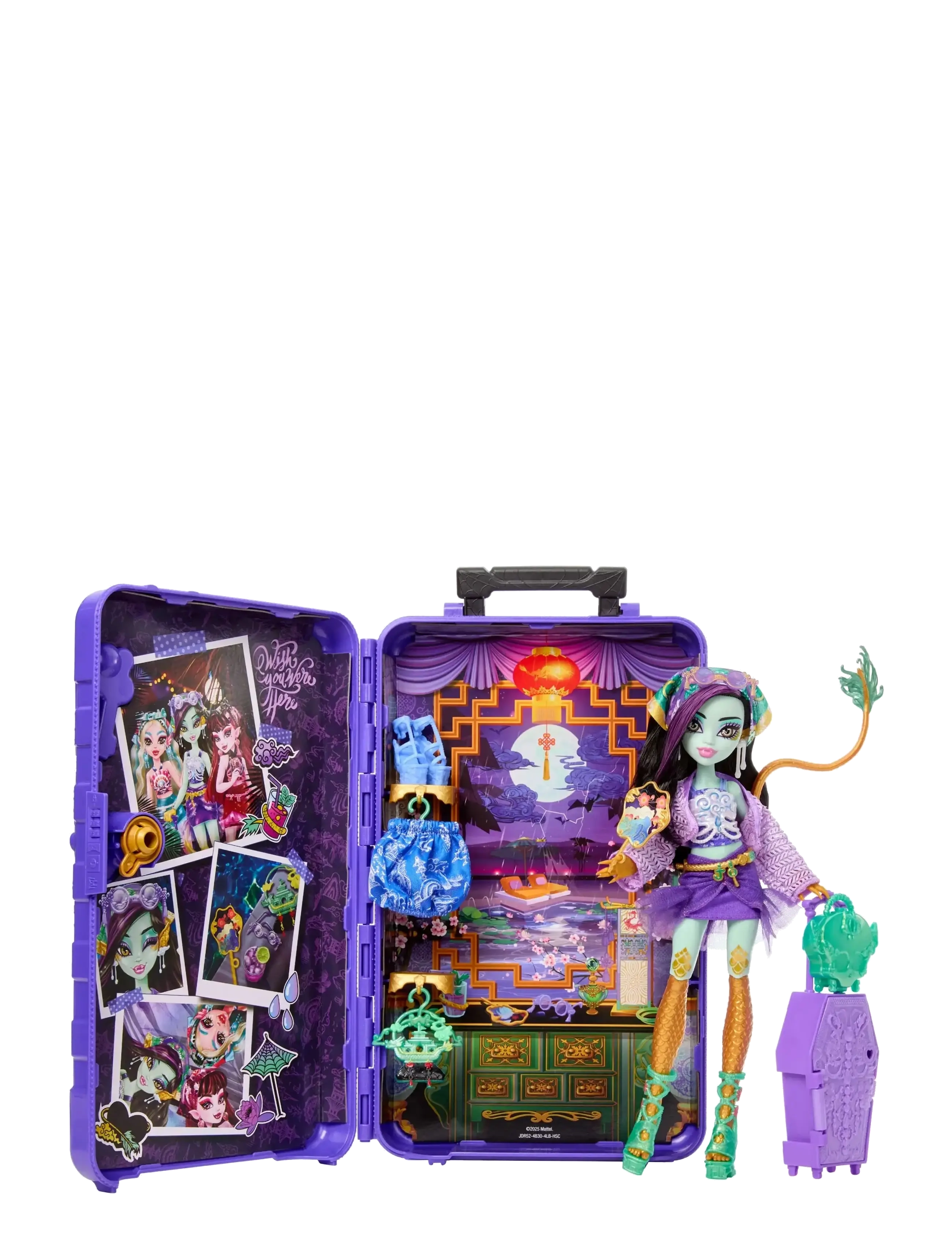 Monster High - Skulltimate Secrets Gore-geous Oasis Playset, Jinafire Long Doll and Accessories - dukker - multicolor - 3