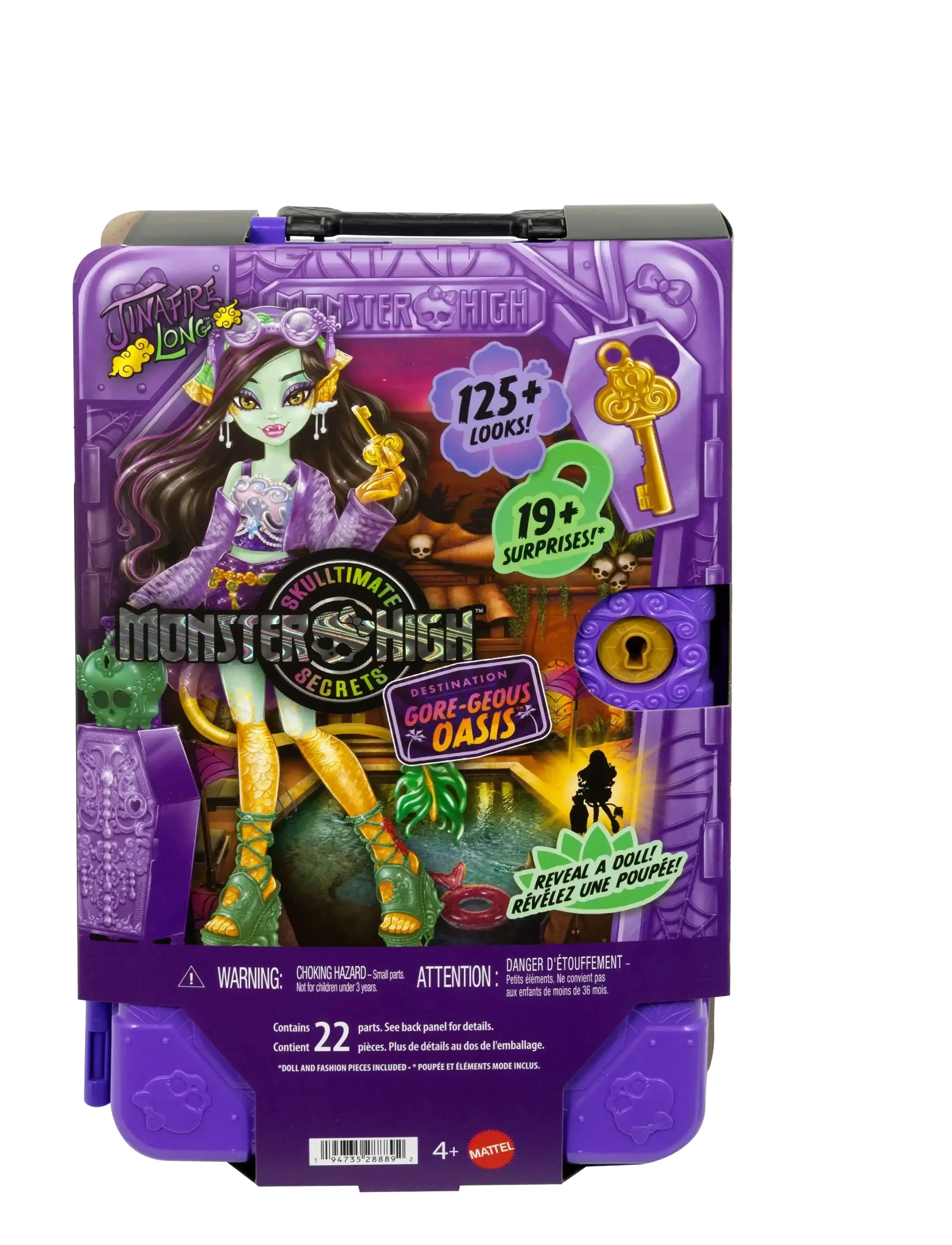 Monster High - Skulltimate Secrets Gore-geous Oasis Playset, Jinafire Long Doll and Accessories - dukker - multicolor - 4