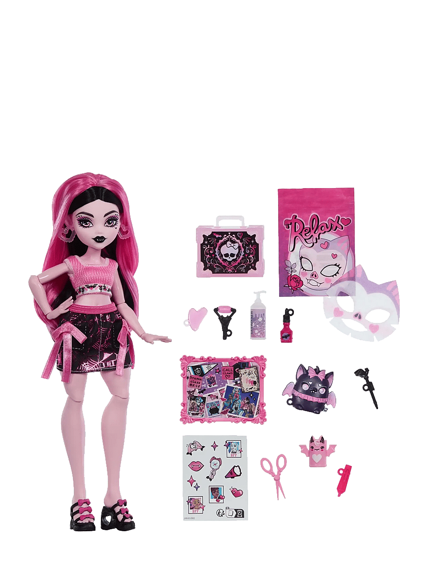 Monster High - Self-Scare Secrets Draculaura Fashion Doll with 13 Realistic Accessories - puppen - multicolor - 1