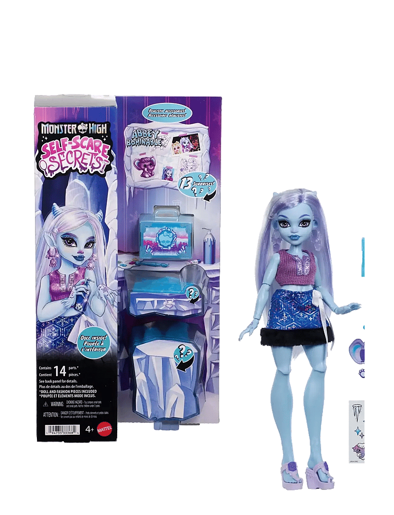 Monster High - Self-Scare Secrets Abbey Bominable Fashion Doll with 13 Realistic Accessories - puppen - multicolor - 0
