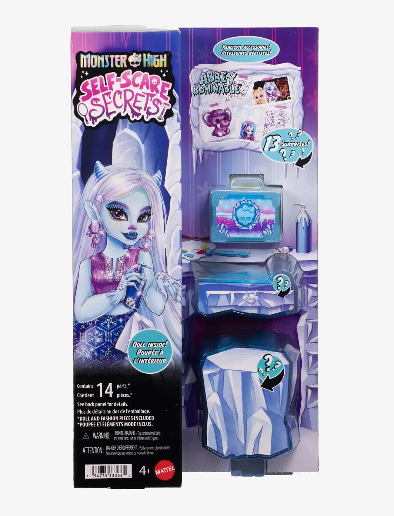 Monster High - Self-Scare Secrets Abbey Bominable Fashion Doll with 13 Realistic Accessories - puppen - multicolor - 4