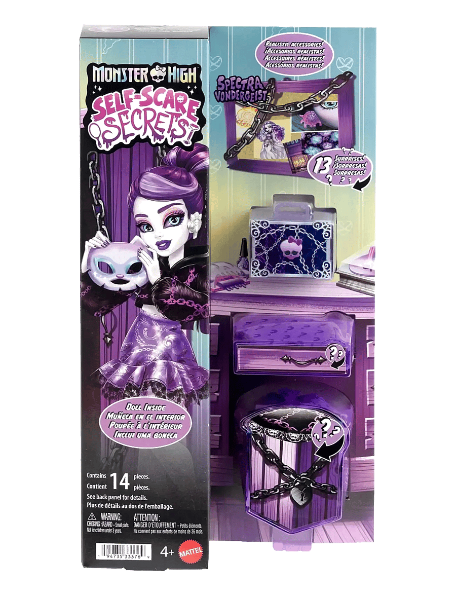 Monster High - Self-Scare Secrets Spectra Vondergeist Fashion Doll with 13 Realistic Accessories - multicolor - 1