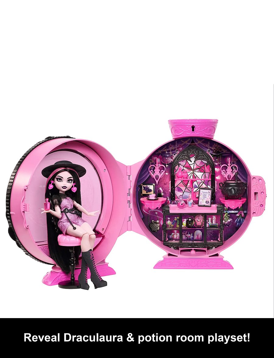 Monster High - Potion Reveal Playset with Draculaura Doll & 9 Accessories, Secret Code Unboxing - puppen - multicolor - 4