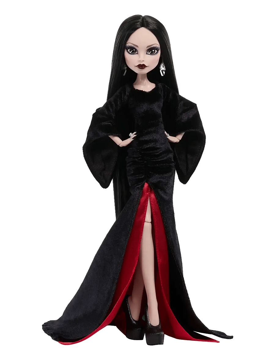 Monster High - x Wednesday Collectible Doll, Morticia Addams in Black Velvet Dress - puppen - multicolor - 3