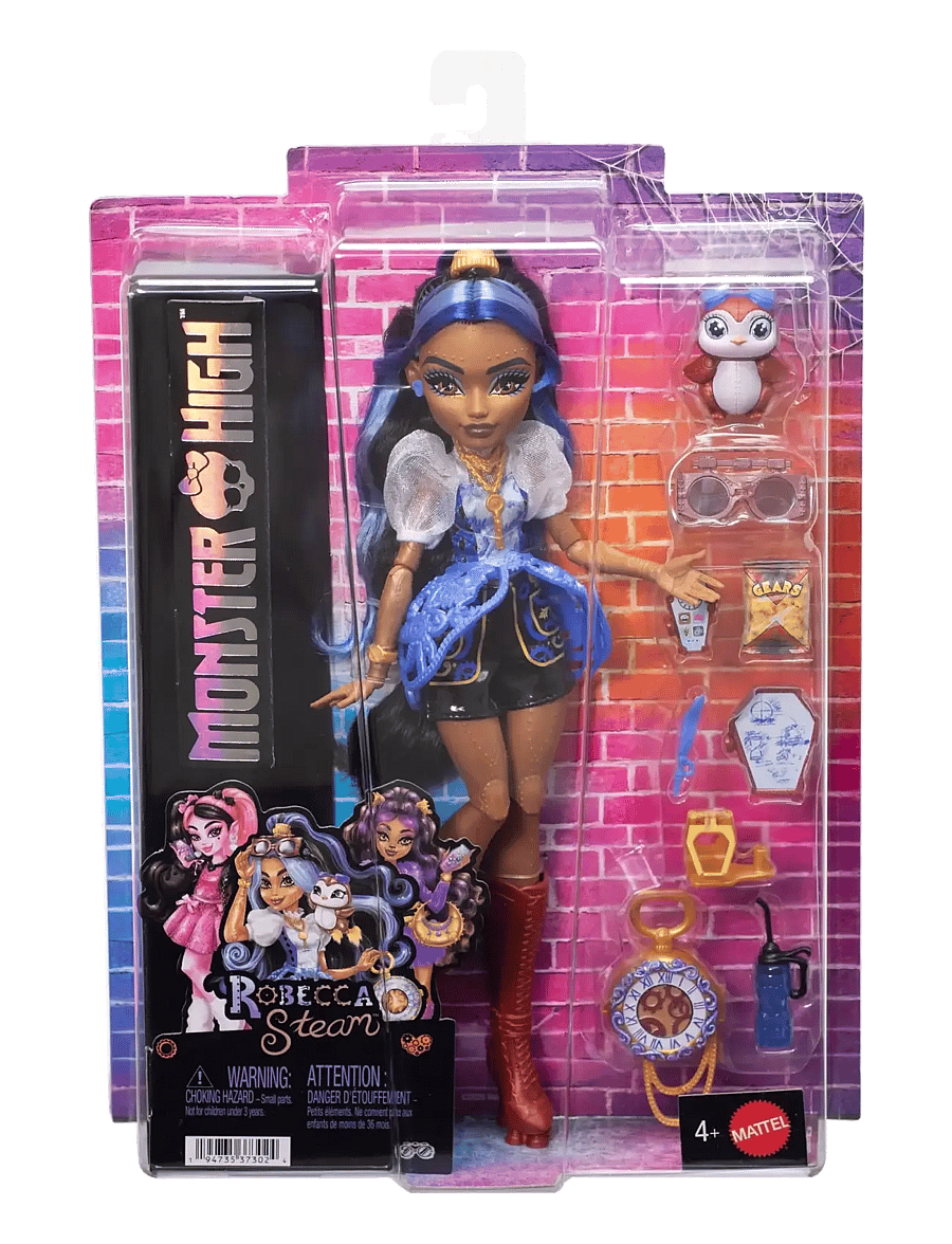 Monster High - Robecca Steam Fashion Doll with Blue Blouse and Rocket Boots - puppen - multi color - 5