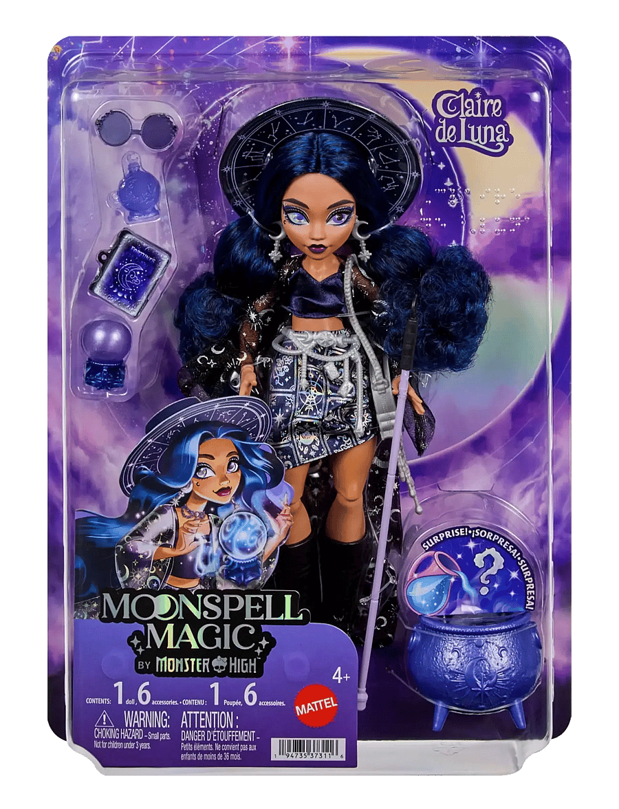 Monster High - Moonspell Magic by Claire de Luna Fashion Doll, Clairvoyant Witch with Accessories - puppen - multicolor - 1