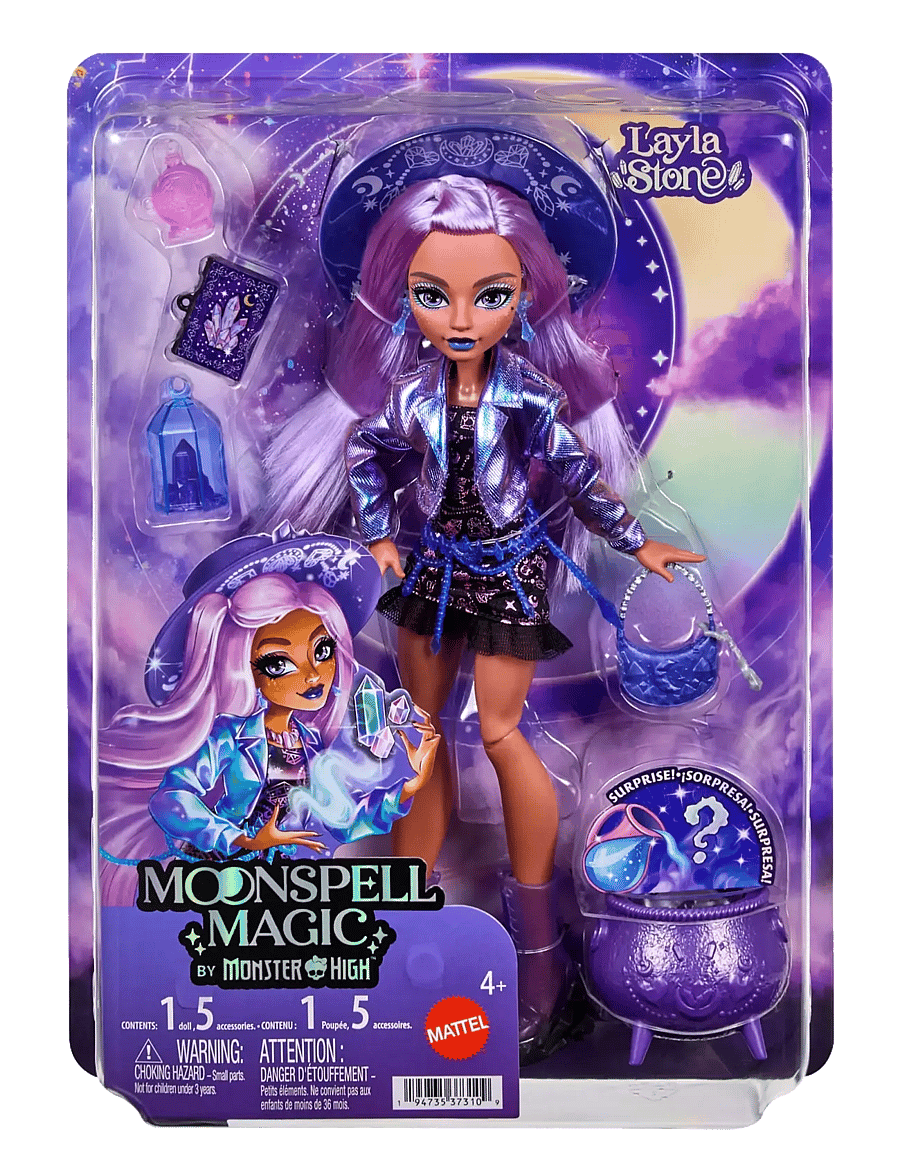 Monster High - Moonspell Magic by Layla Stone Fashion Doll, Crystal Witch with Accessories - puppen - multicolor - 1