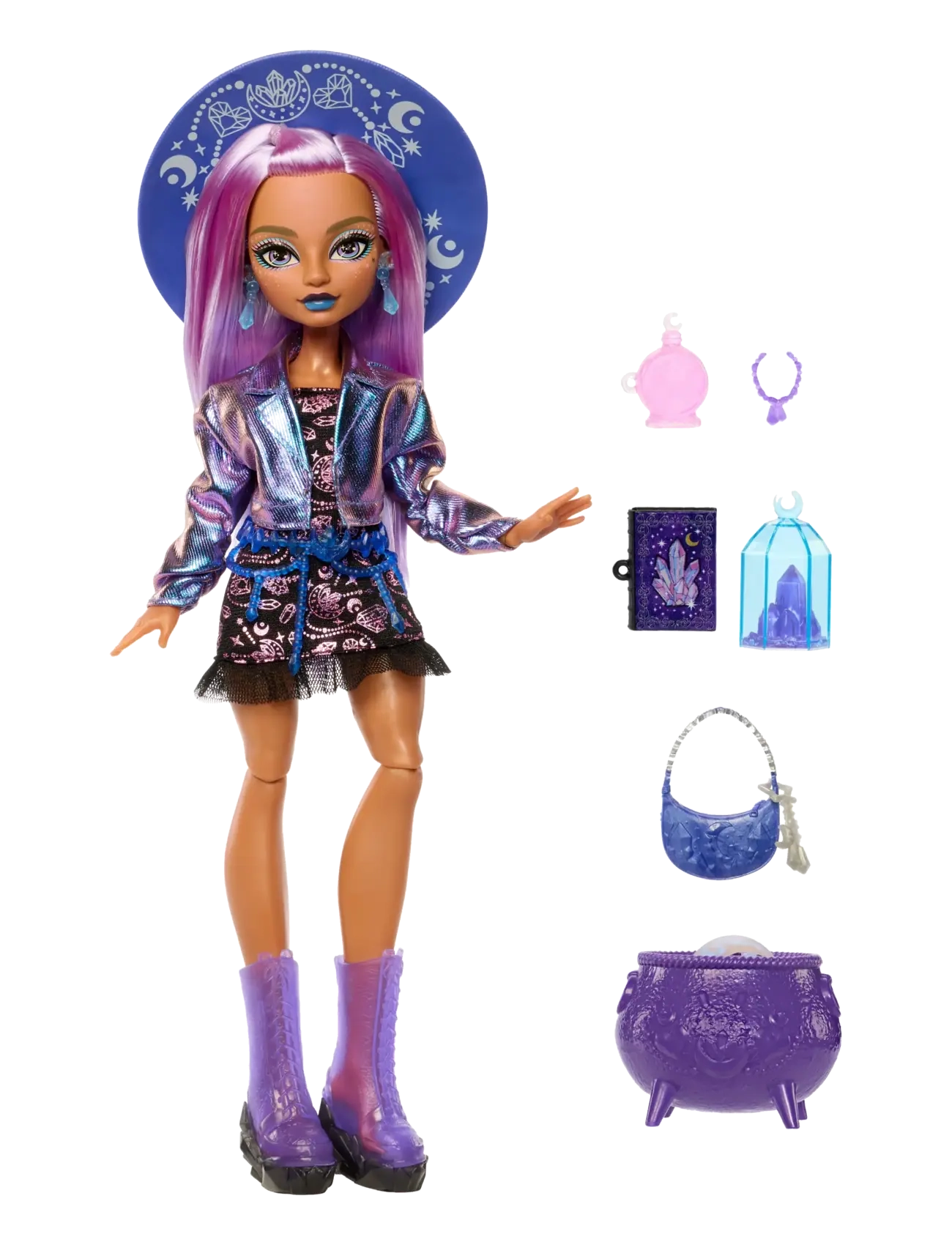 Monster High - Moonspell Magic by Layla Stone Fashion Doll, Crystal Witch with Accessories - dockor - multicolor - 4