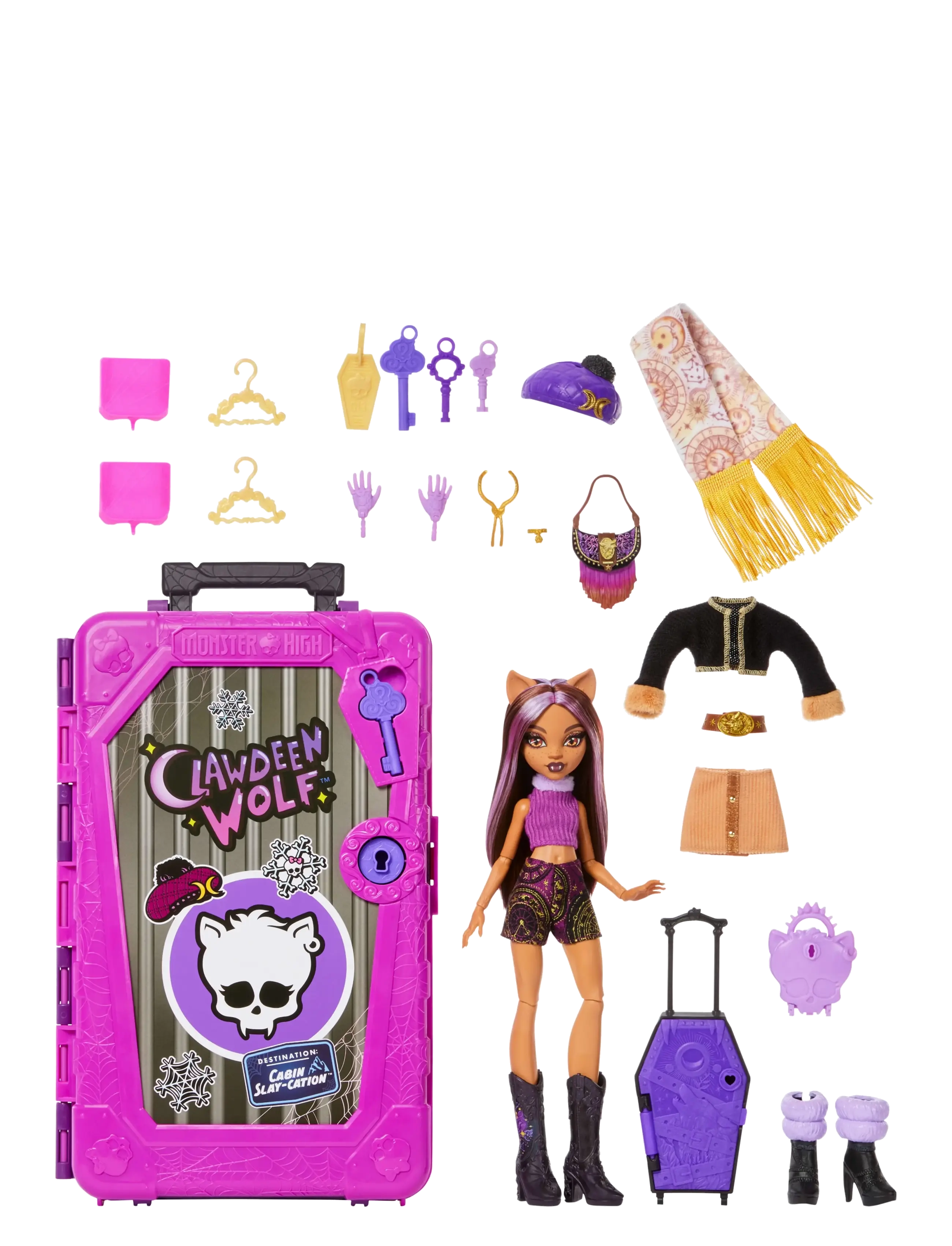 Monster High - Skulltimate Secrets Cabin Slay-cation Playset, Clawdeen Wolf Doll and Accessories - multicolor - 2