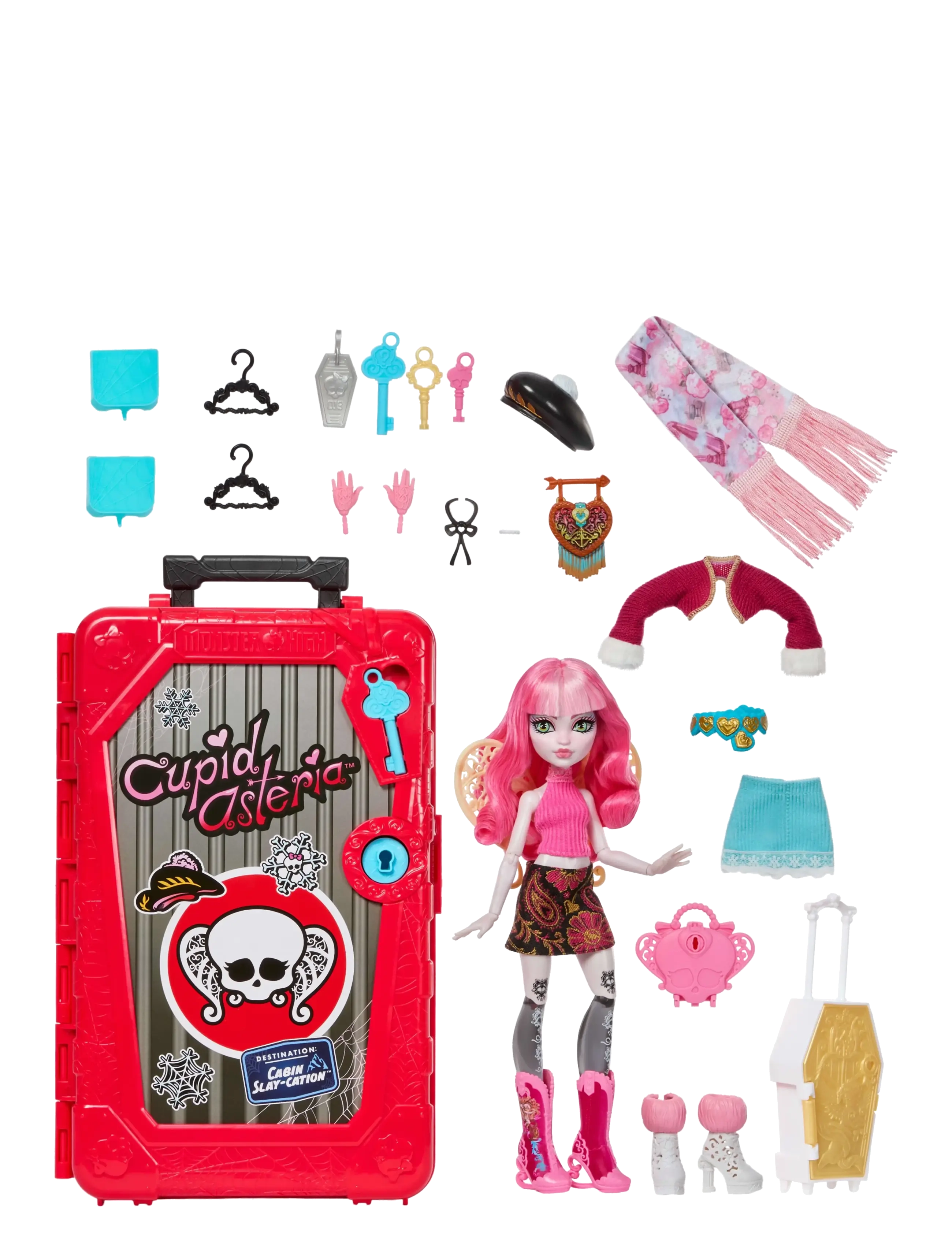 Monster High - Skulltimate Secrets Cabin Slay-cation Playset, Cupid Asteria Doll and Accessories - multicolor - 2