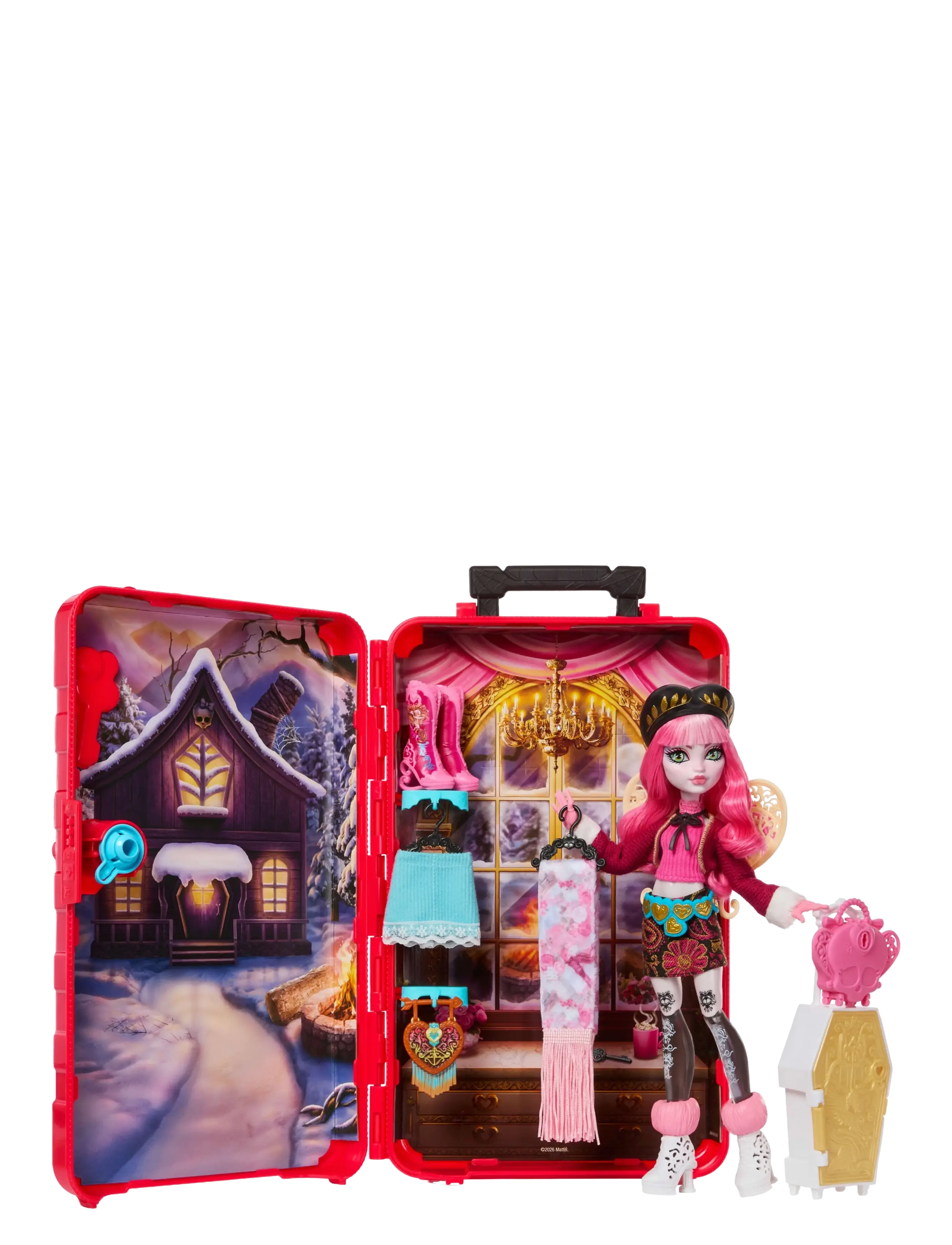 Monster High - Skulltimate Secrets Cabin Slay-cation Playset, Cupid Asteria Doll and Accessories - multicolor - 3