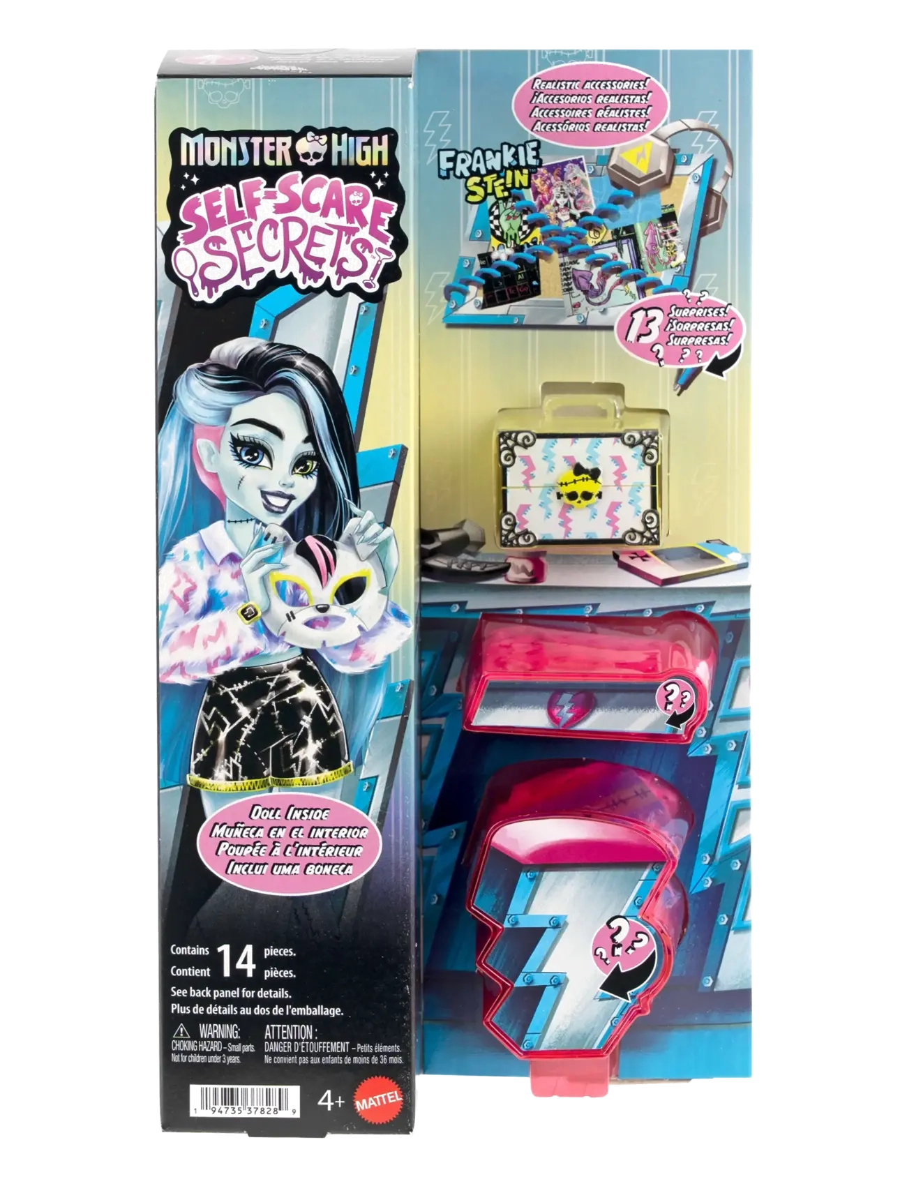 Monster High - Self-Scare Secrets Frankie Stein Fashion Doll with 13 Realistic Accessories - multicolor - 4