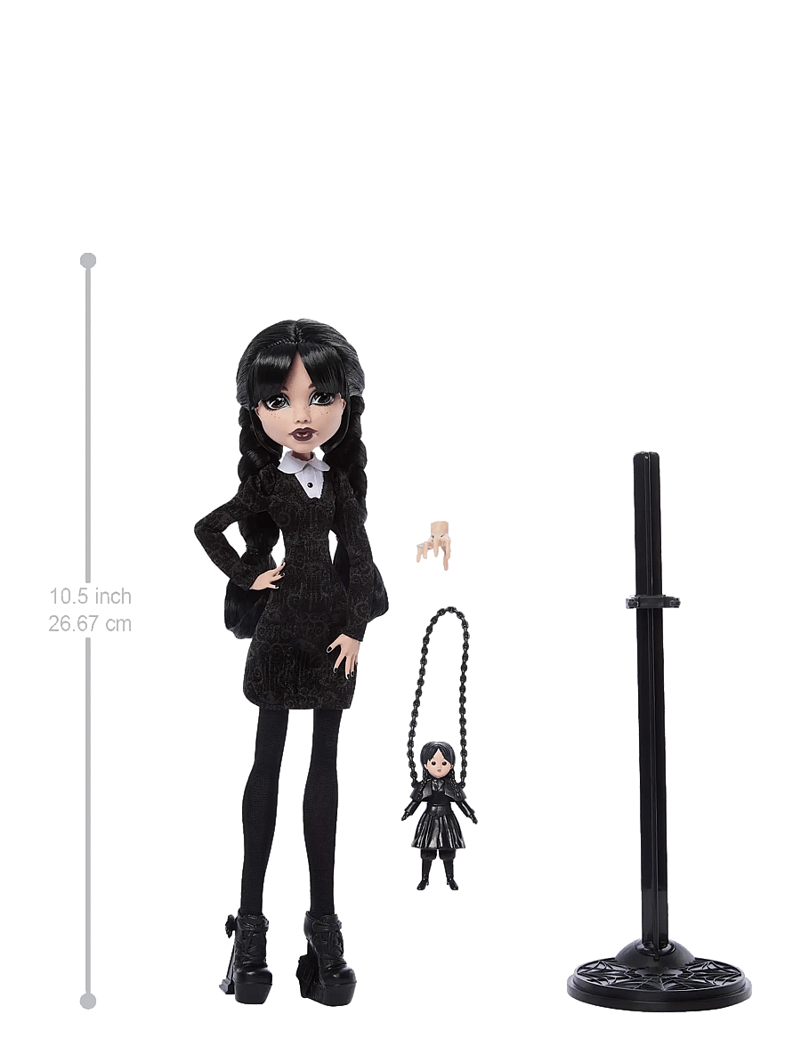 Monster High - x Wednesday Collectible Doll, Wednesday Addams in Black Dress with Thing Accessory - multicolor - 1