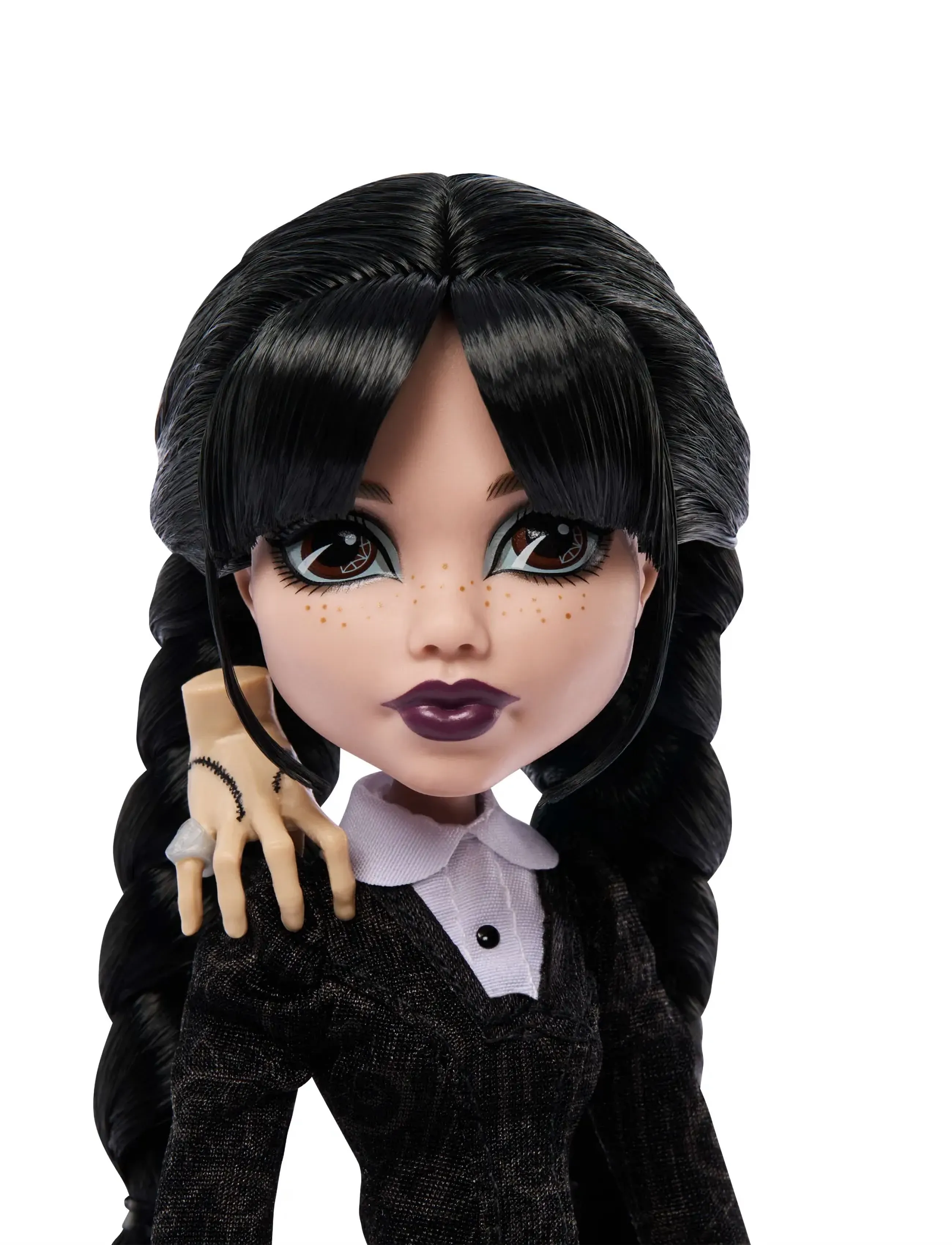 Monster High - x Wednesday Collectible Doll, Wednesday Addams in Black Dress with Thing Accessory - multicolor - 3