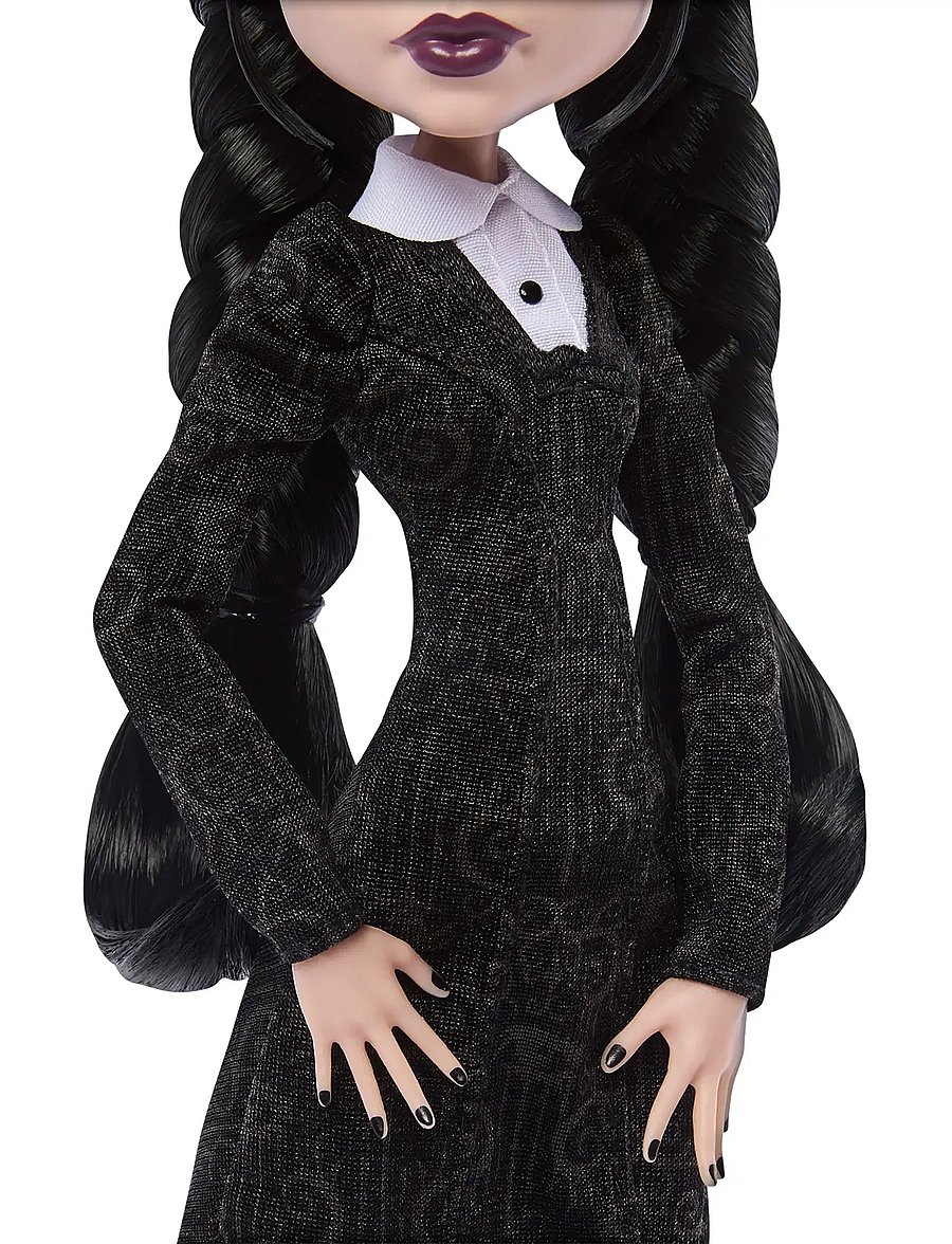 Monster High - x Wednesday Collectible Doll, Wednesday Addams in Black Dress with Thing Accessory - multicolor - 4