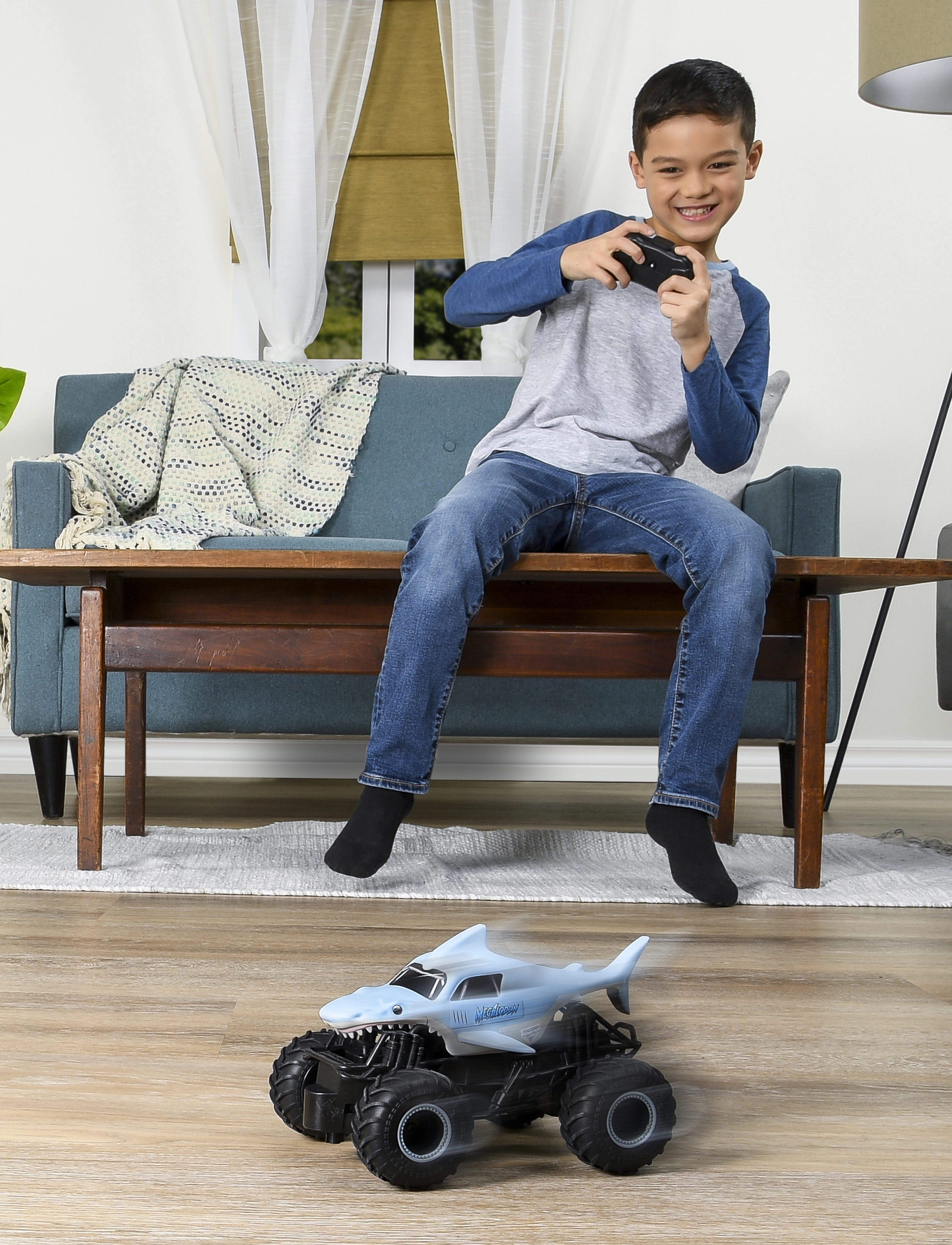 Monster Jam Rc 1:24 Megaladon, Børn, Remote Controlled Legetøj, Multi/mønstret, Str: ONE SIZE