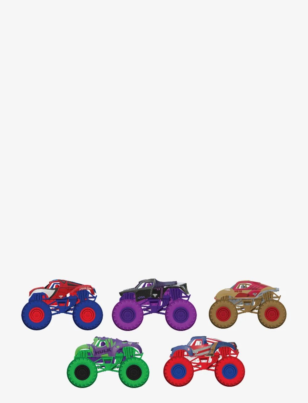 Monster Jam Monster Jam 1 64 Marvel 5 Pack spielzeugautos fahrzeuge einkaufen bei Booztlet