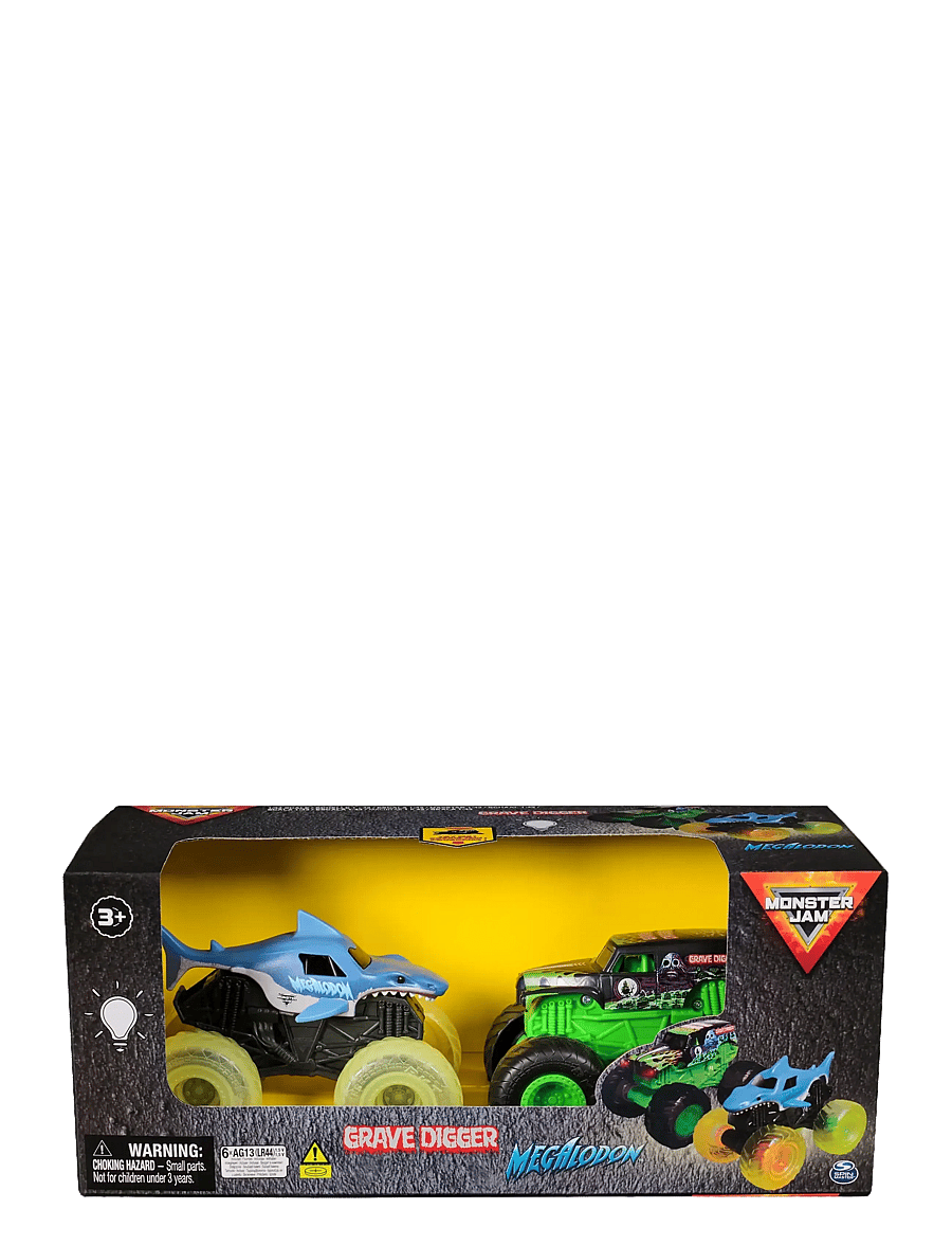 Monster Jam - Monster Jam 1:43 Glowing Light 2 Pack - vörubílar - muti - 0