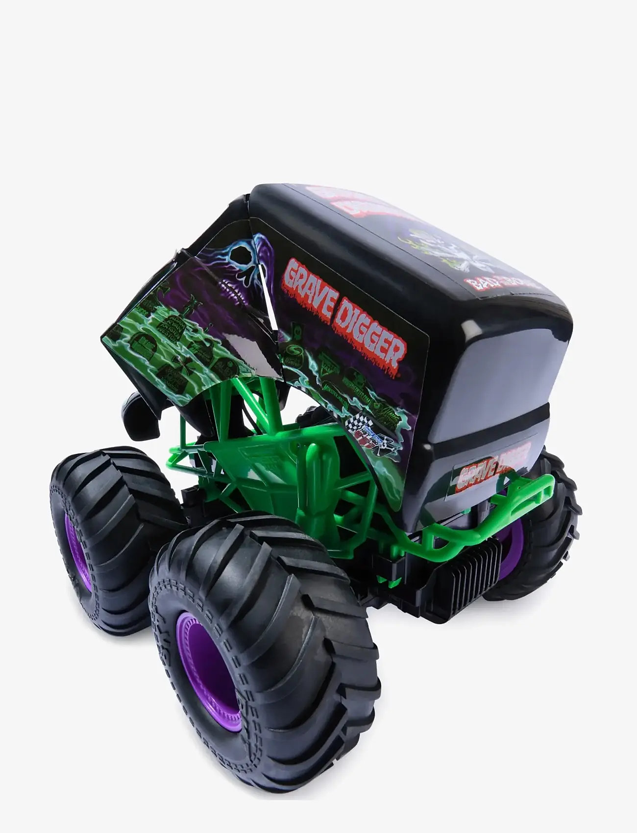 Monster Jam - Monster Jam RC 1:15 Smash & Bash Grave Digger - fjernstyret legetøj - muti - 3