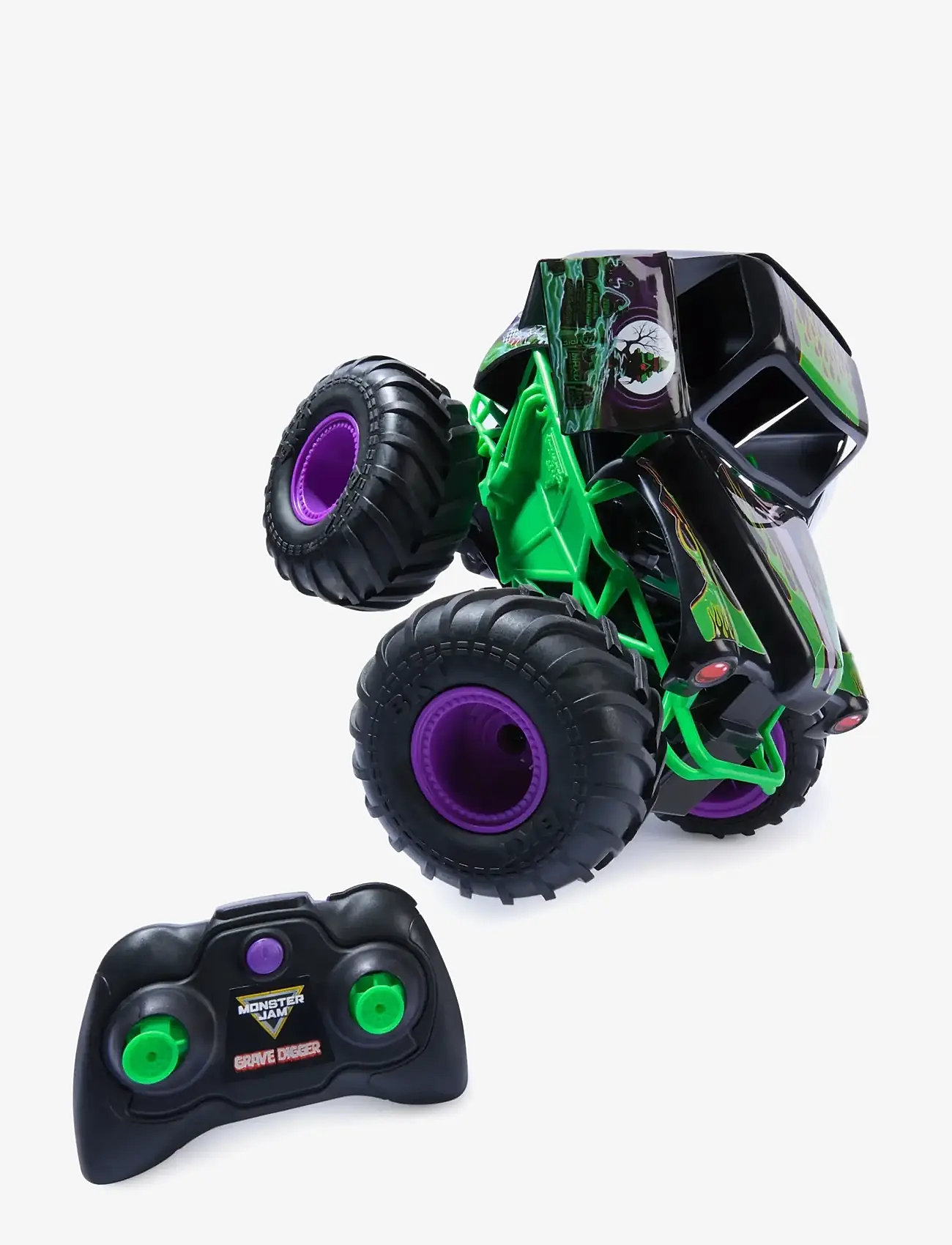 Monster Jam - Monster Jam RC 1:15 Smash & Bash Grave Digger - fjernstyret legetøj - muti - 5