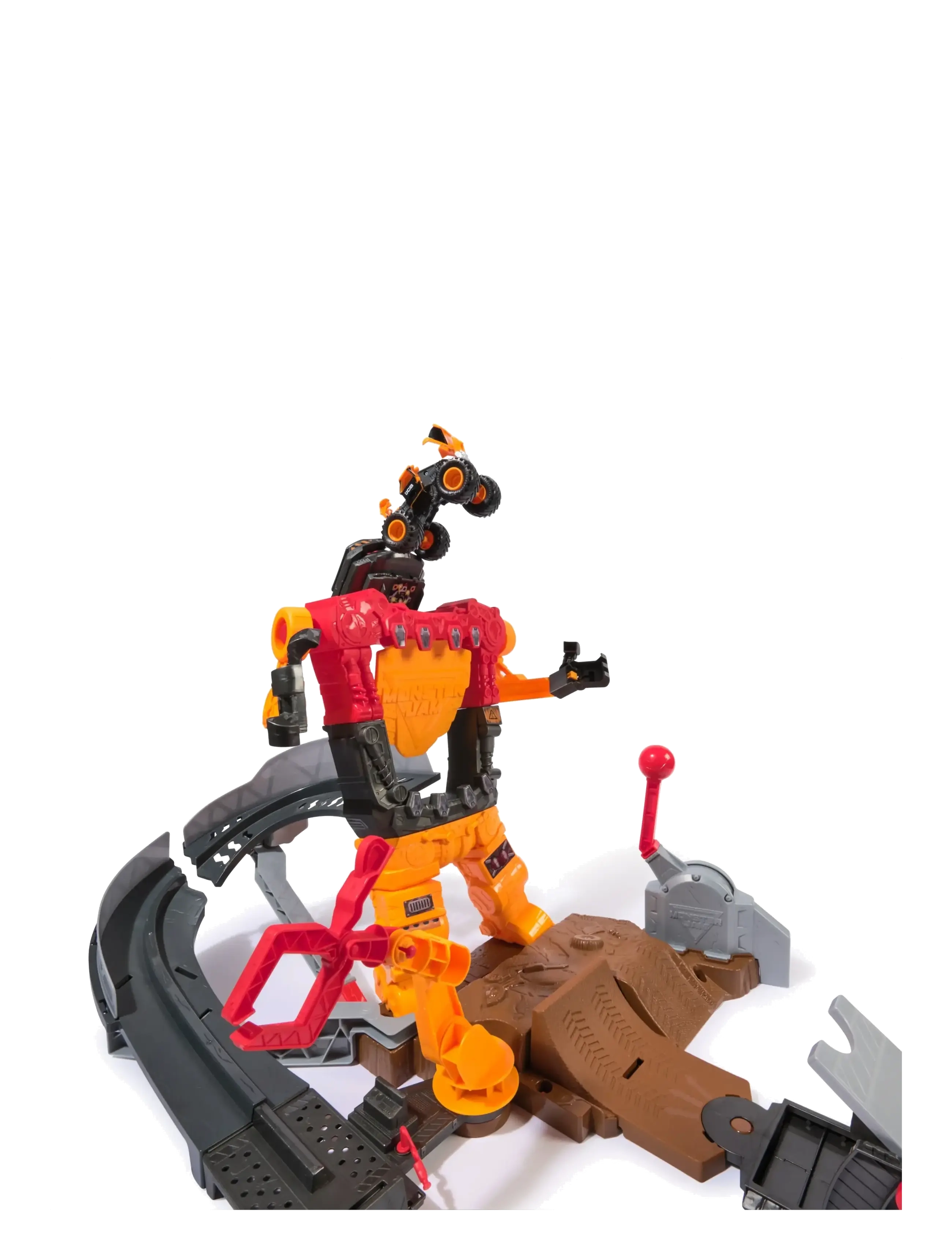 Monster Jam - Monster Jam 1:64 Smash & Bash Smashbot Playset - leikfangasett - muti - 4