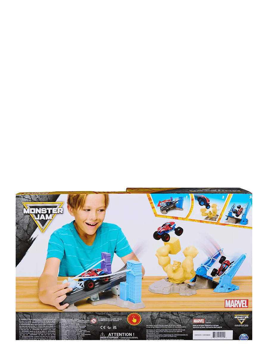 Monster Jam - Monster Jam 1:64 Marvel Spiderman Playset - lekset - multi - 3
