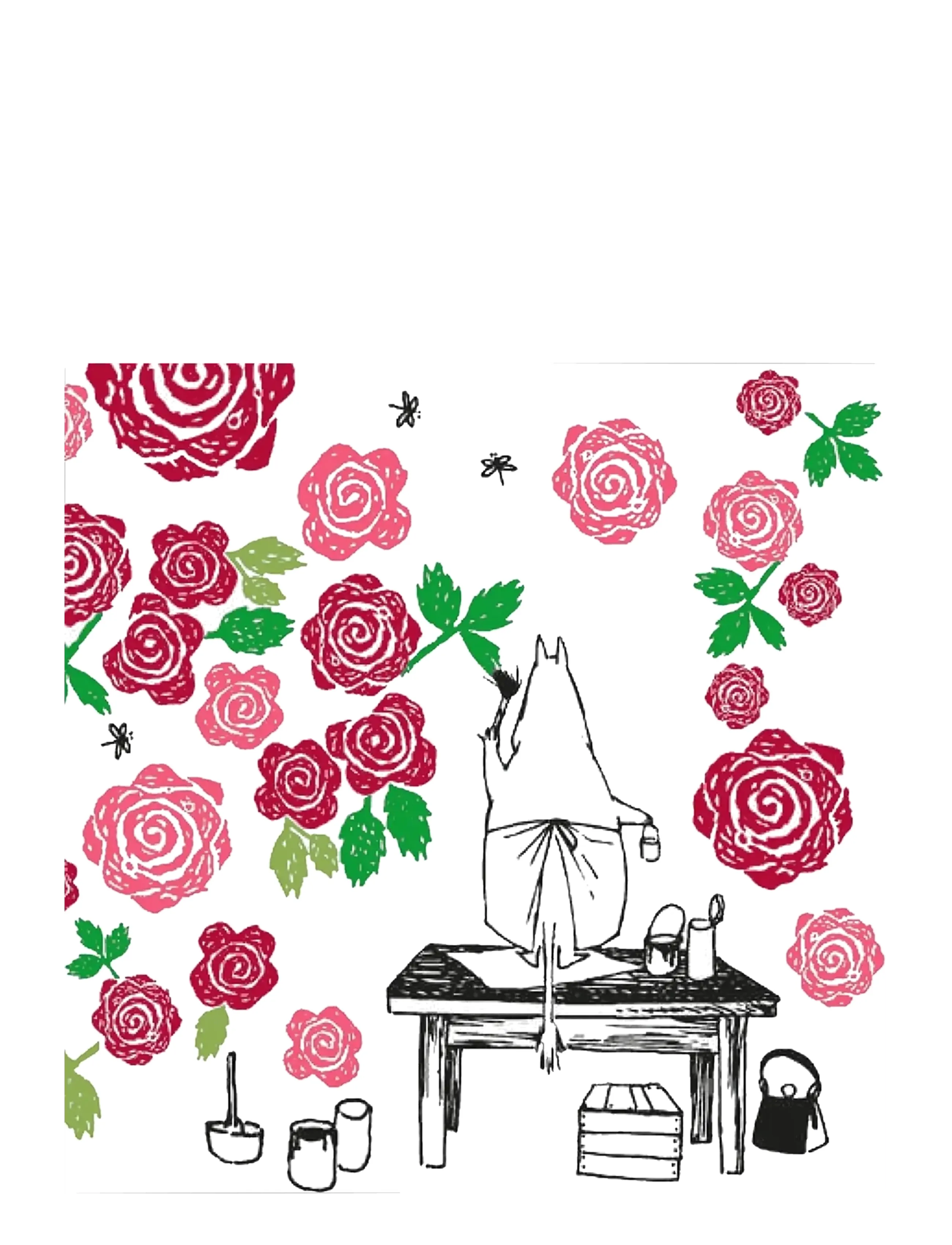MOOMIN BY HAVI Moomin Serviette Ruusumuumi Pink - 33X33CM - Unisex
