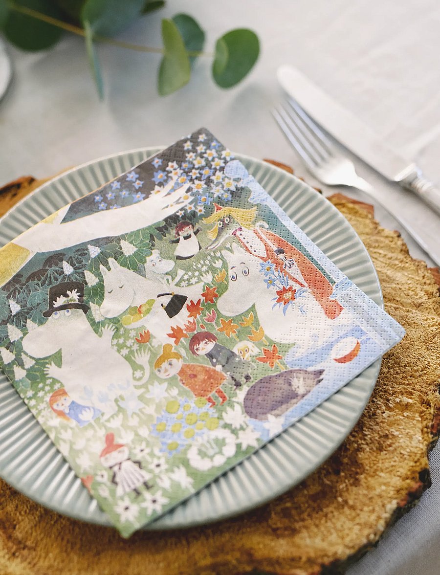 Moomin by Havi - Moomin napkin Muumit Niityllä - popierinės servetėlės - multicolor - 0