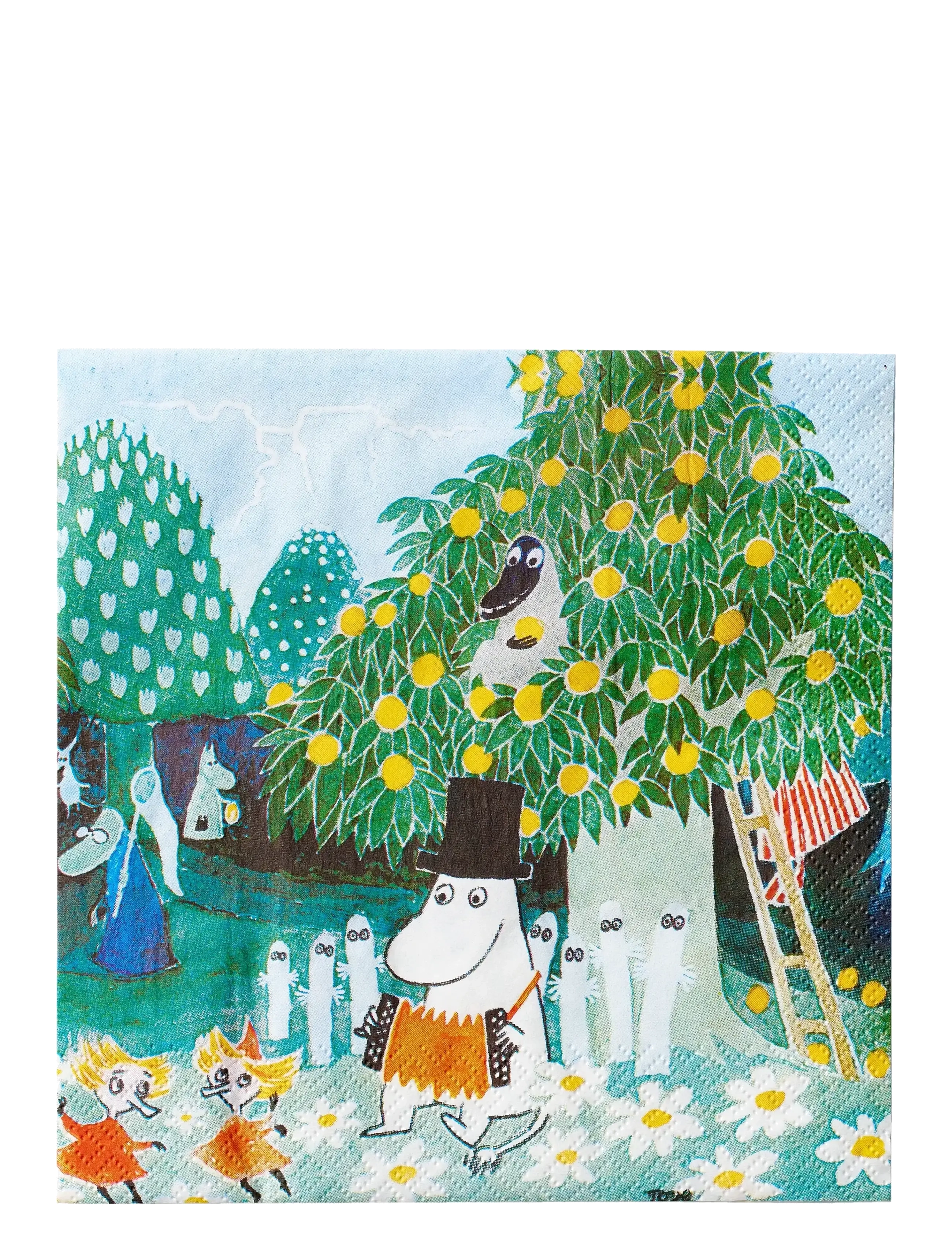 MOOMIN BY HAVI Moomin Serviette Magic Meadow Grün - 33X33CM - Unisex