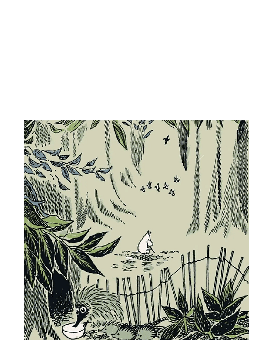 Moomin by Havi - Moomin napkin Kaipaus light - papīra salvetes - green - 1