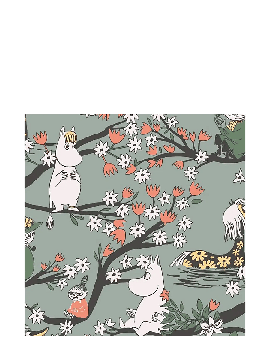 Moomin by Havi - Moomin napkin Moomin Falls in Love - papīra salvetes - green - 1