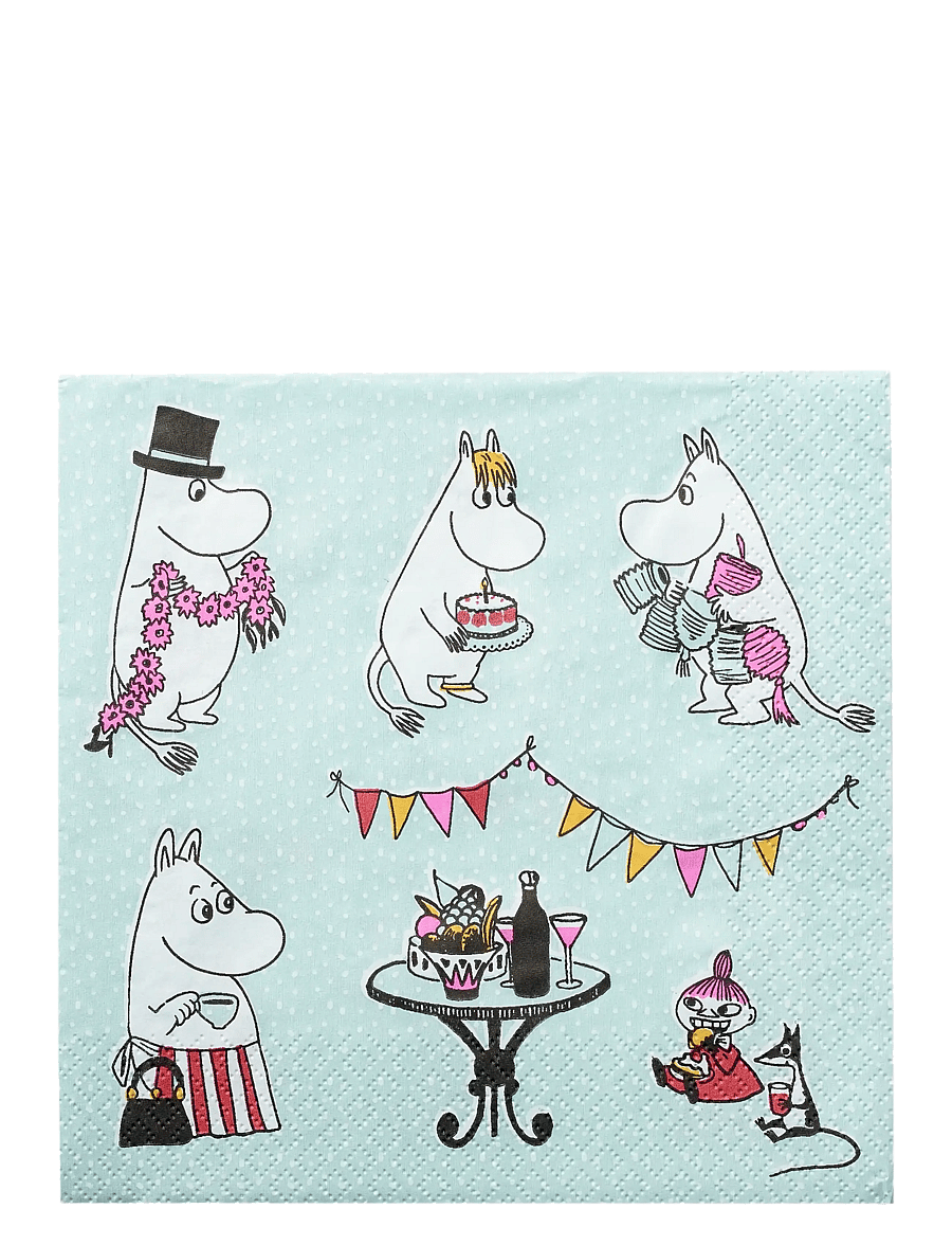 Moomin by Havi - Moomin napkin Kestit - papīra salvetes - mint - 1