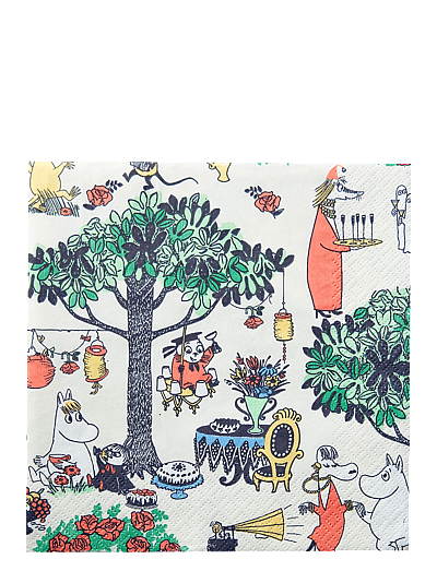Moomin by Havi Moomin napkin Puutarhakutsut - Pappersservetter - MULTICOLOR / multi