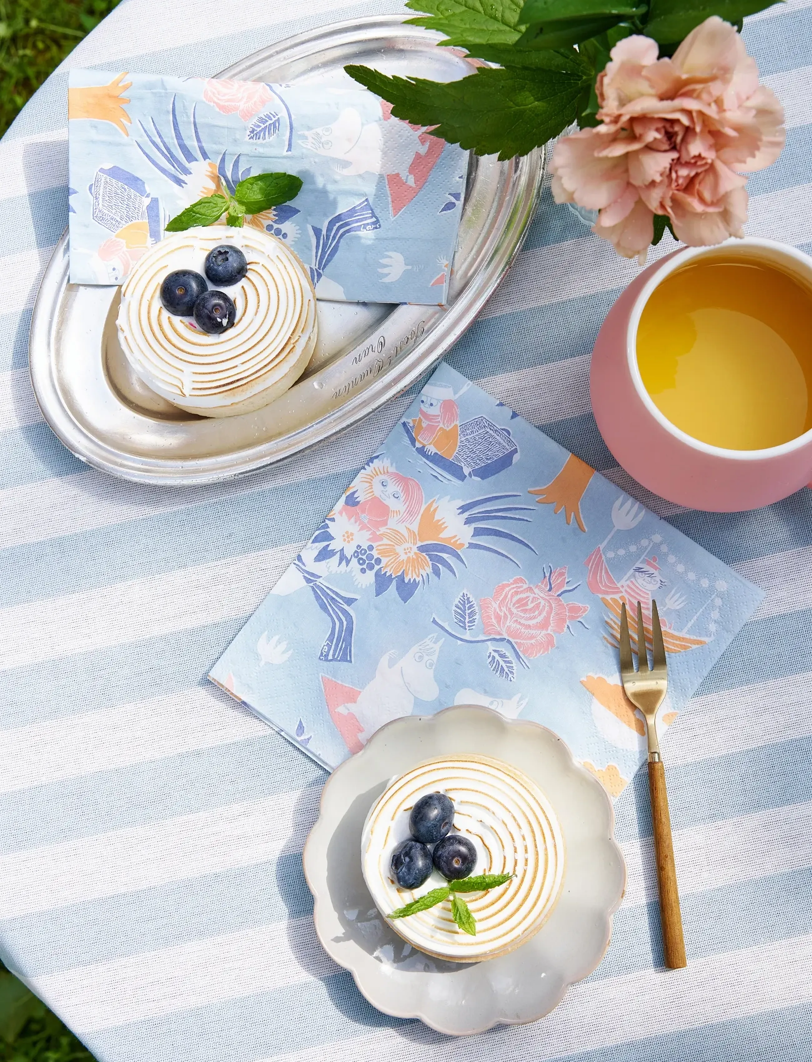 Moomin by Havi Napkin Taikamuumi, 33X33 cm, Napkins, Blau - Paper Homeware