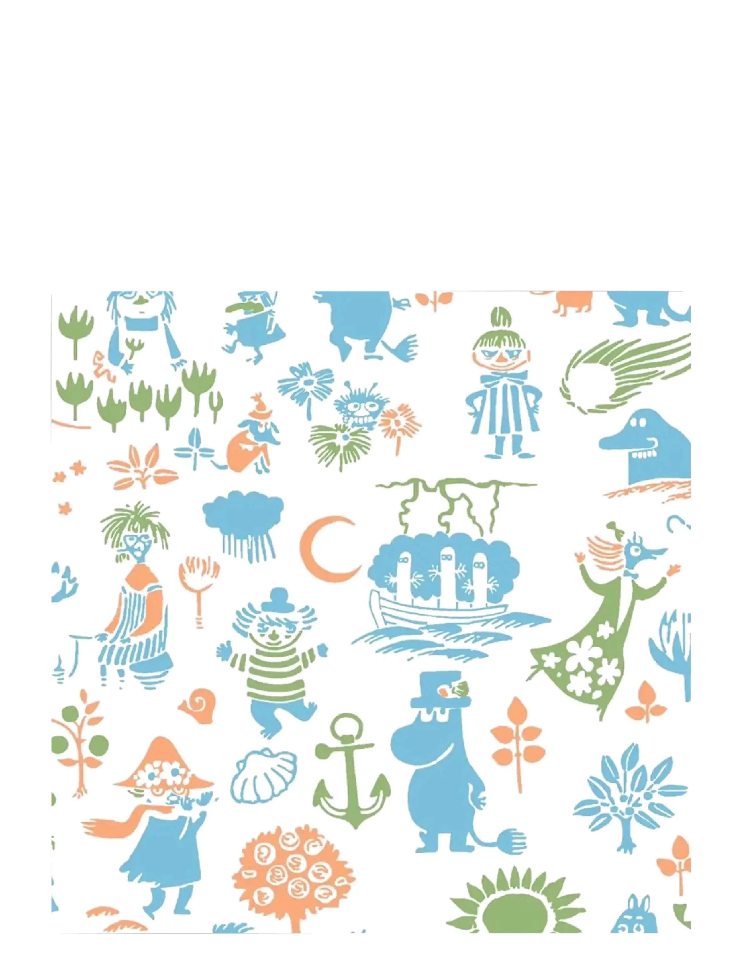 Moomin by Havi Napkin Laakson Väki, 33X33 cm, Napkins, Blau - Paper Homeware