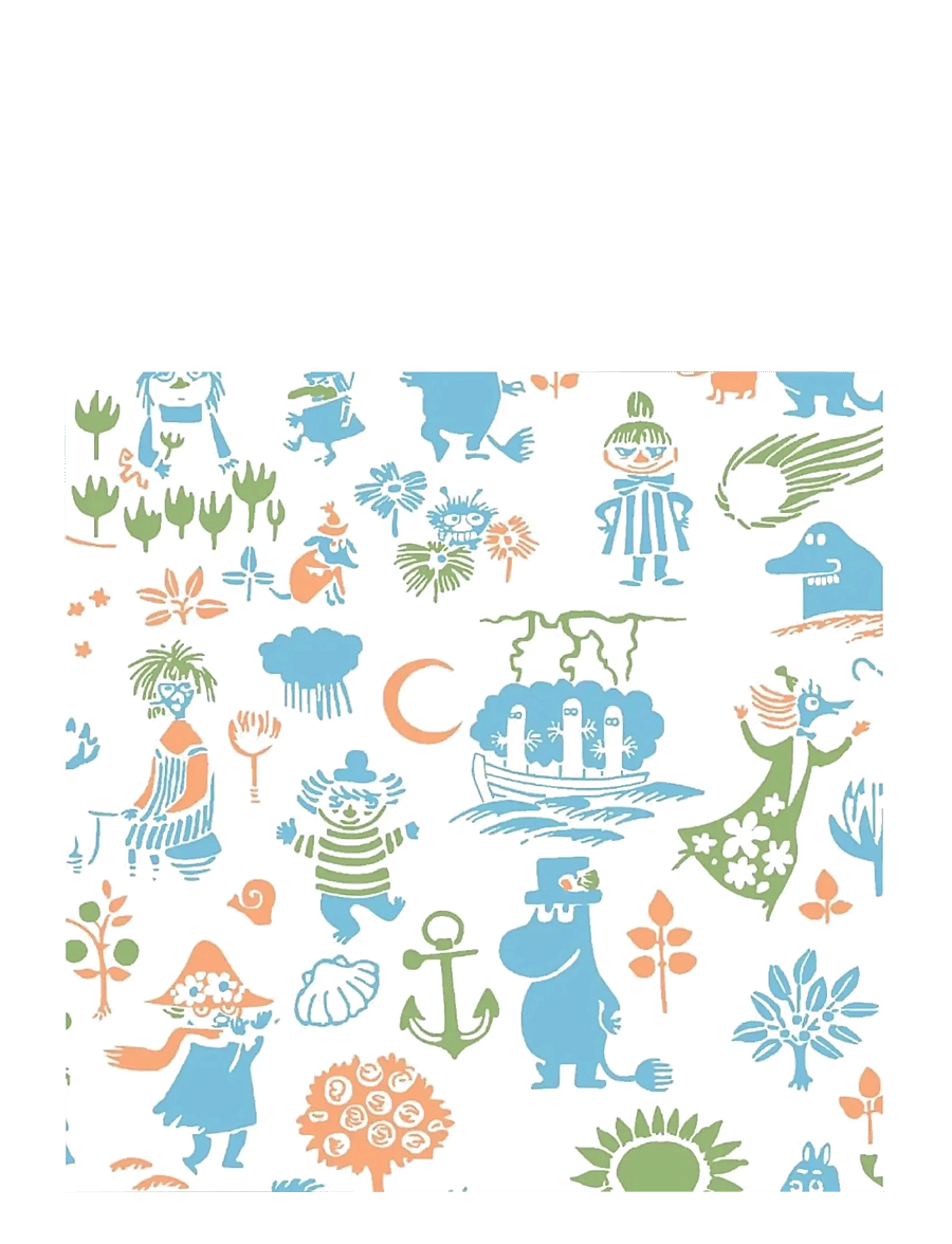 Moomin by Havi - Moomin napkin Laakson väki - pabersalvrätikud - blue - 0