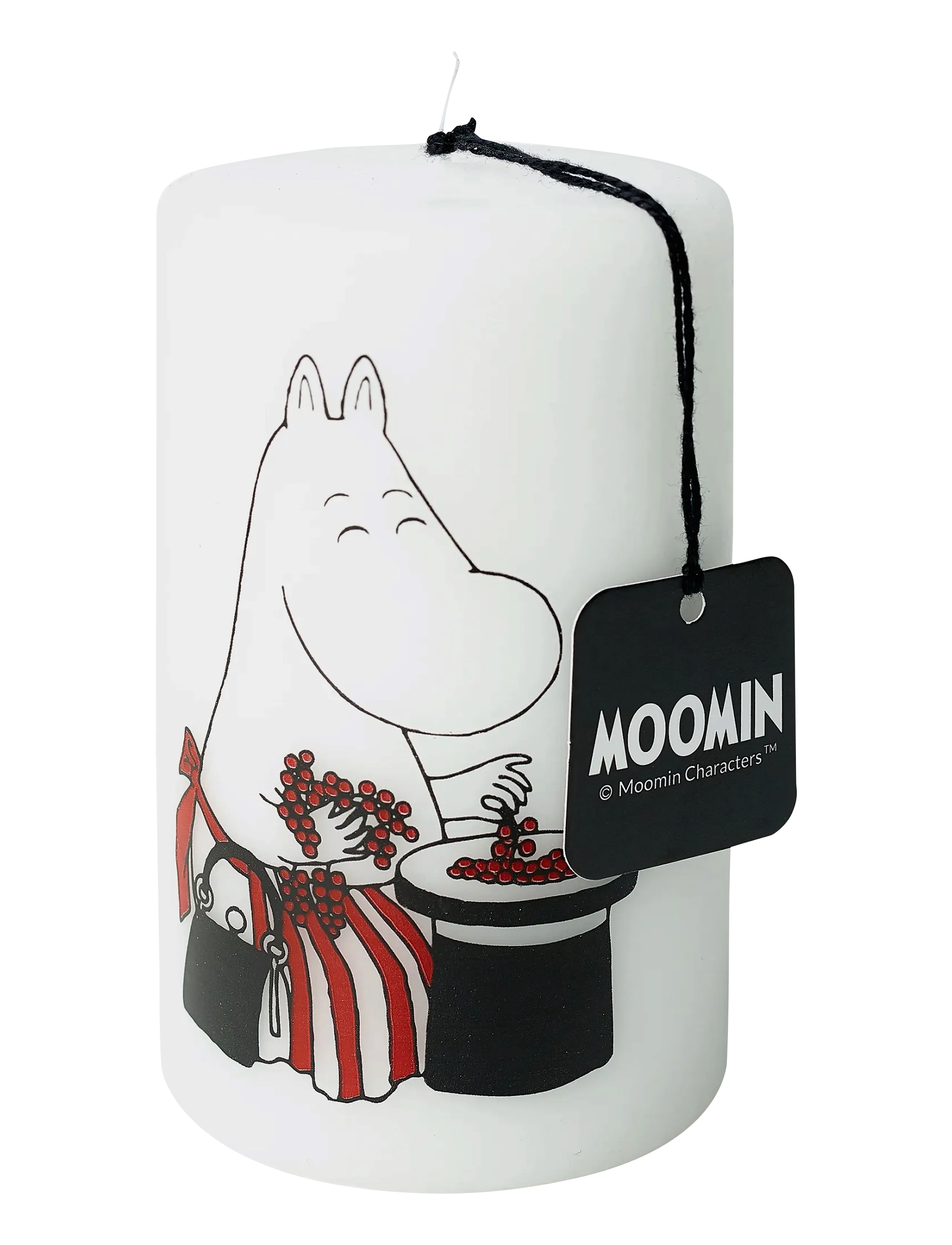 Moomin by Havi Moomin Pillar Candle Mamma, Bloklys, Hvid, Str: 7X12CM