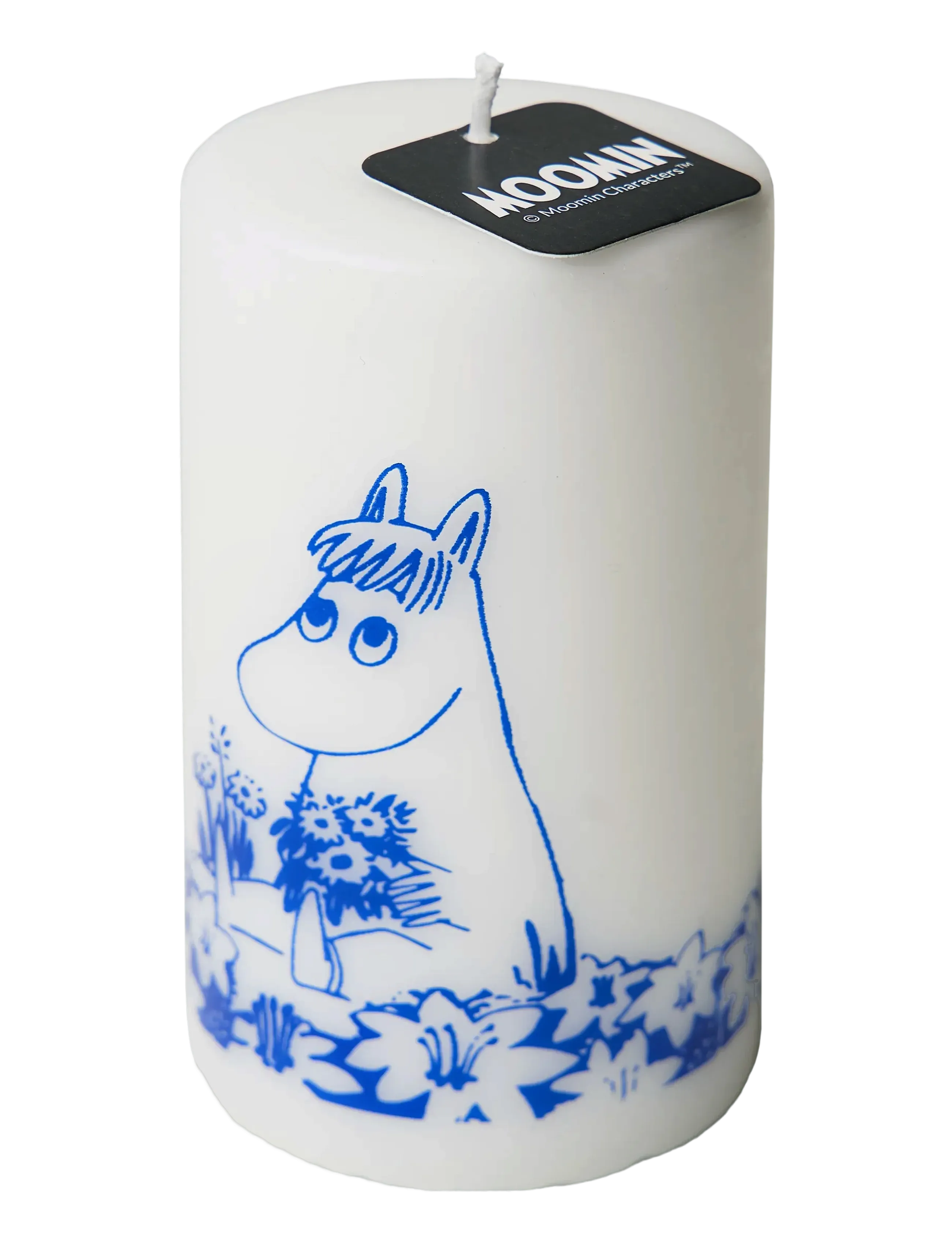 Moomin by Havi Pillar Candle Niitty, 7X12 cm, Candles, Weiß - Block Homeware