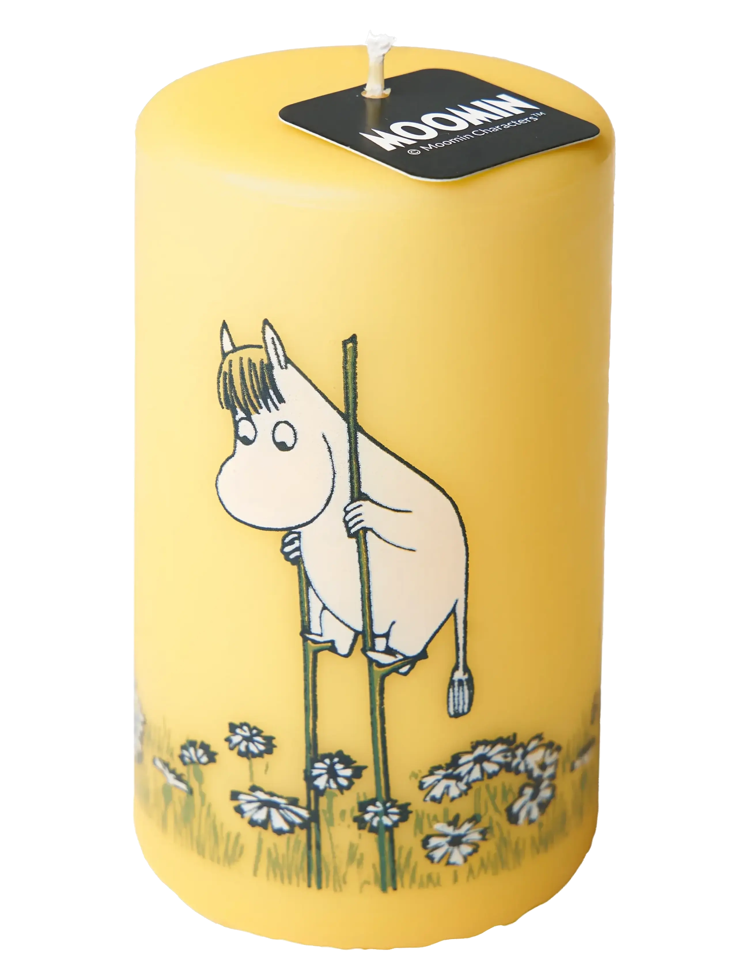 Moomin by Havi Pillar Candle Kävelyllä, 7X12 cm, Candles, Gelb - Block Homeware
