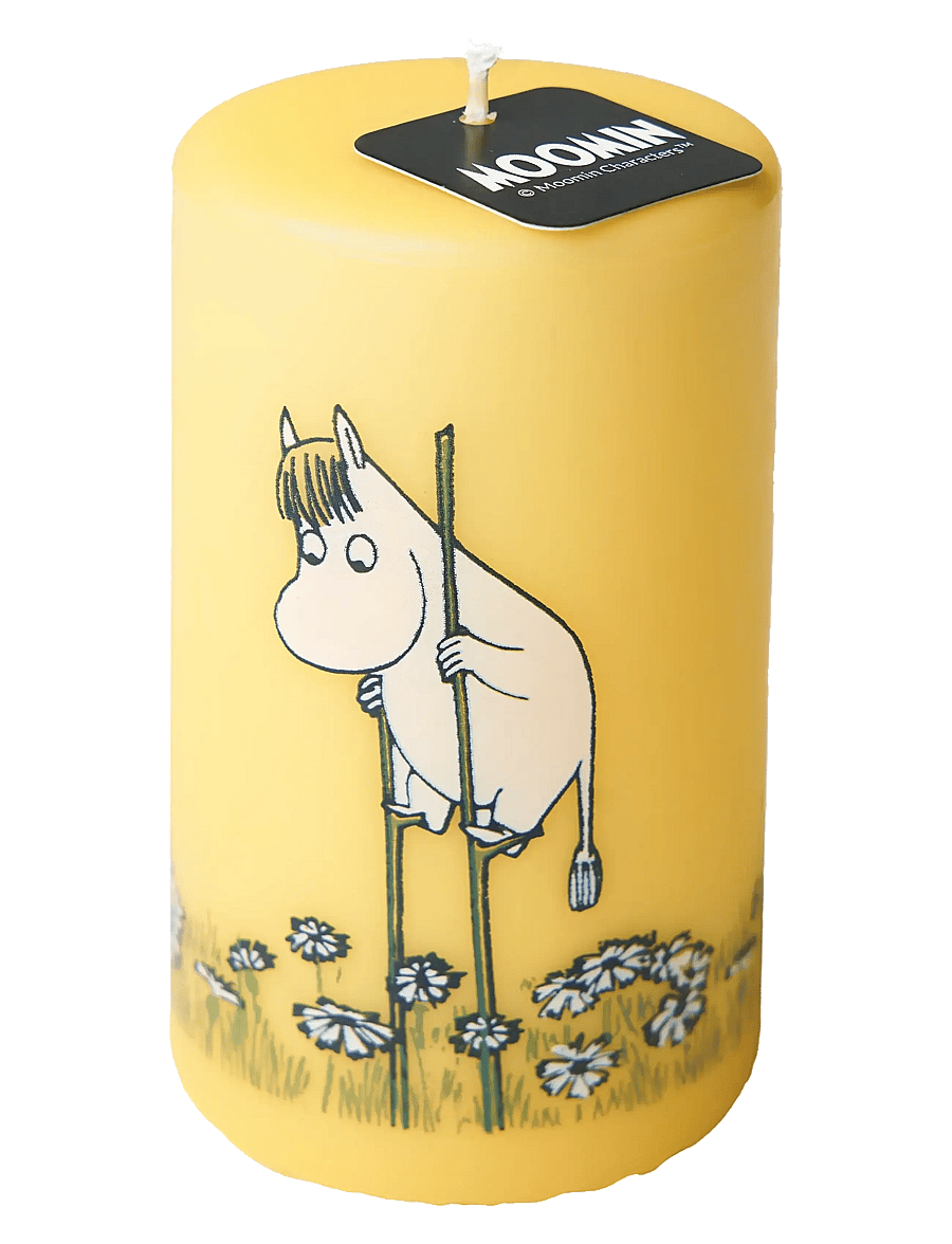 Moomin by Havi - Moomin pillar candle Kävelyllä - cilindrinės žvakės - yellow - 0