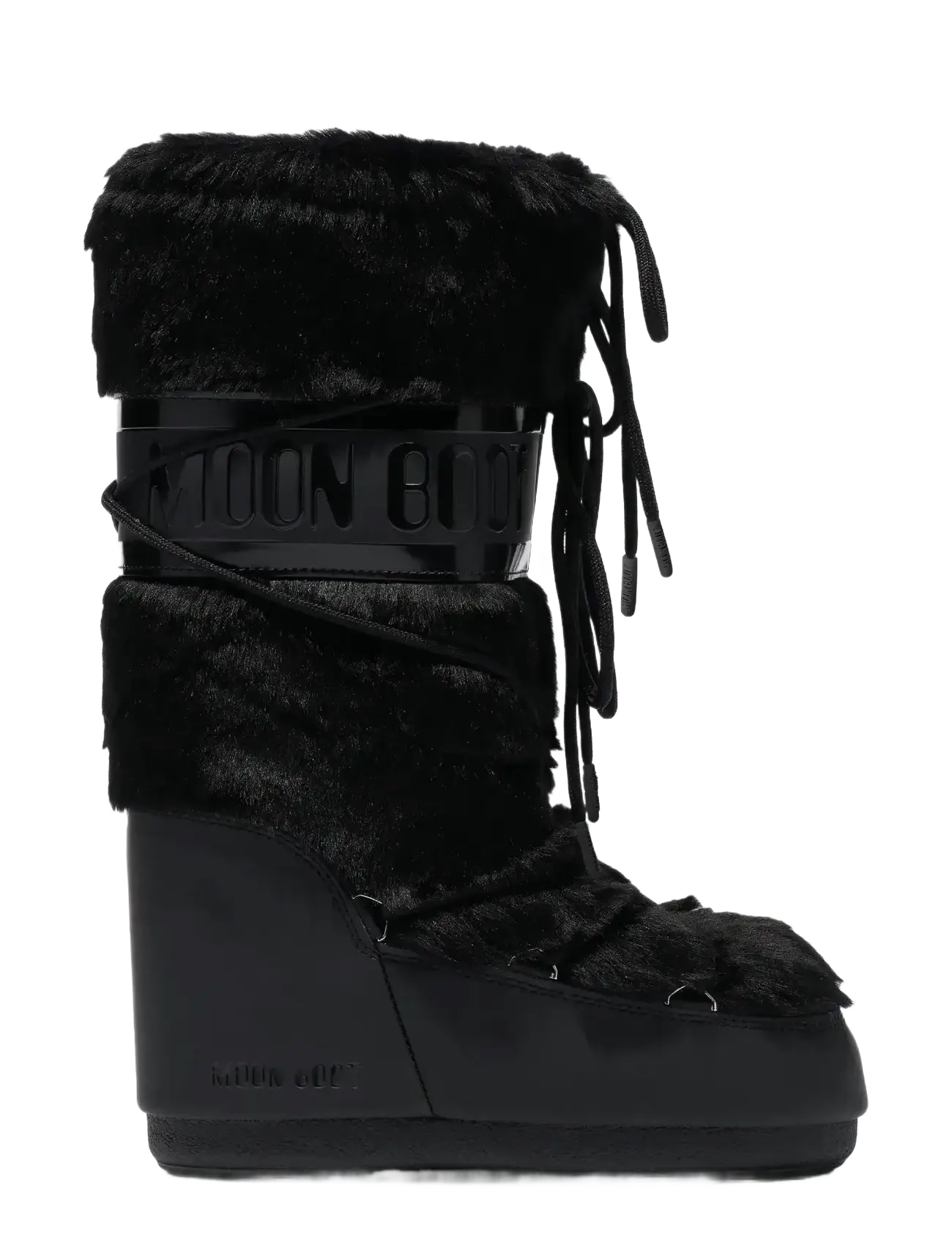 Moon Boot MB ICON FAUX FUR - Winterschuhe - BLACK / black