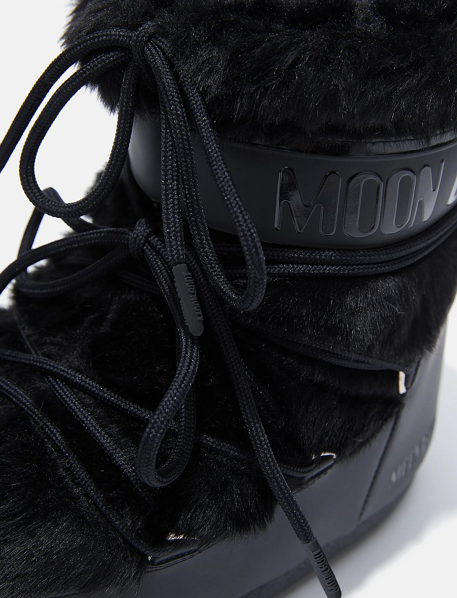 Moon Boot - MB ICON LOW FAUX FUR - black - 2